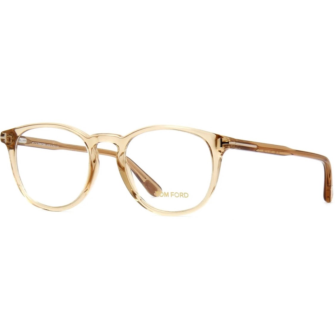 Kính giả cận Tom Ford Optical In Round Shiny Light Brown Frame FT5401 045 2