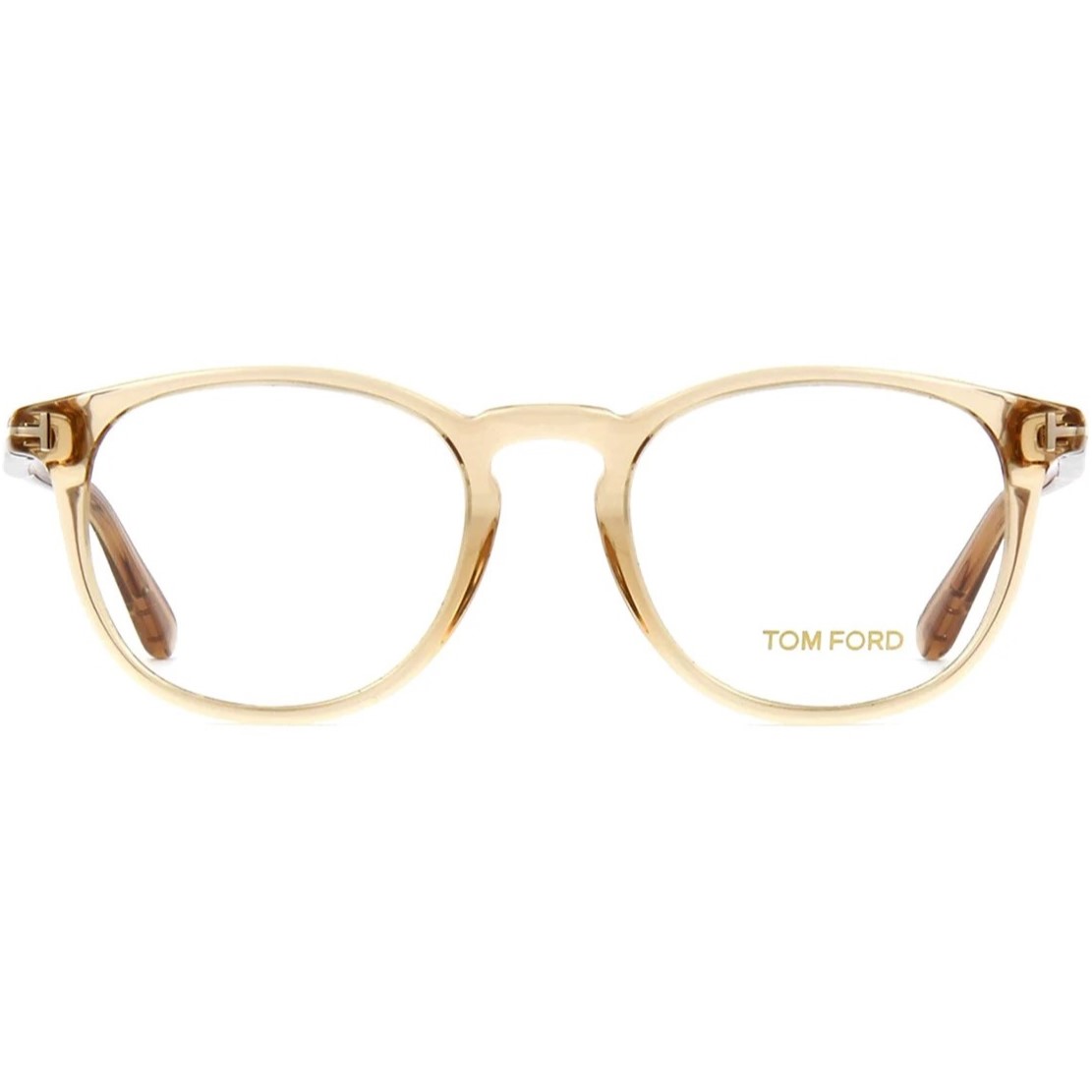 Kính giả cận Tom Ford Optical In Round Shiny Light Brown Frame FT5401 045 3