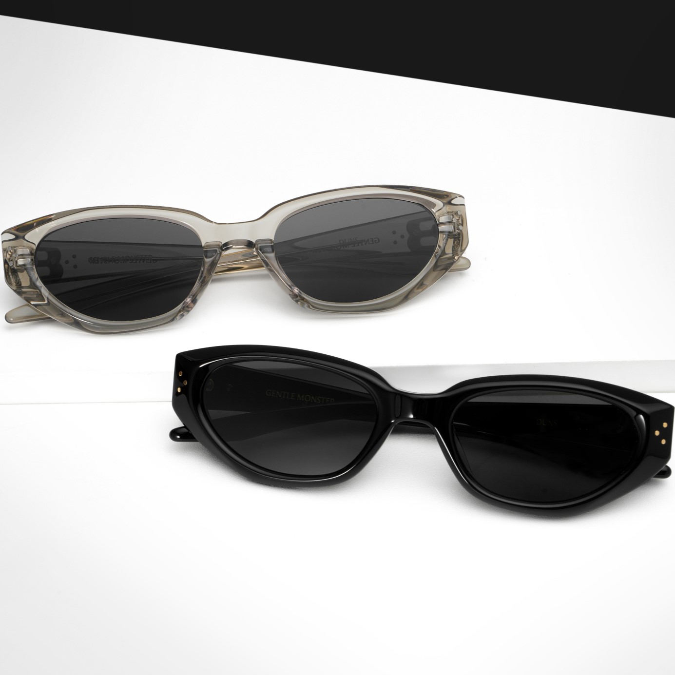 Kính mát Gentle Monster Duns 01 Modern Cat-Eye Sunglasses In Black Acetate 3
