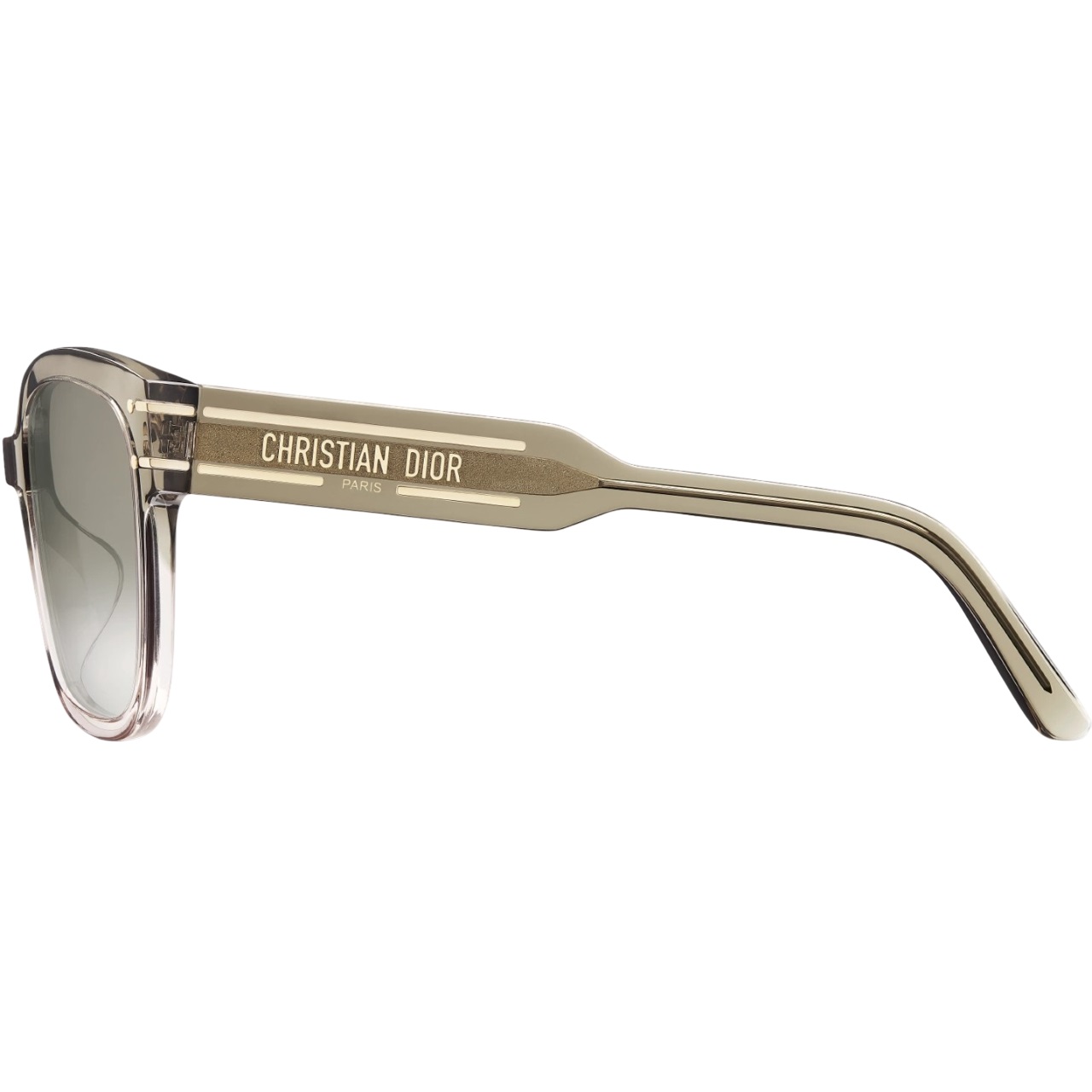 Mắt kính Dior DiorSignature S7F Transparent Gradient Olive Green Square Sunglasses 1