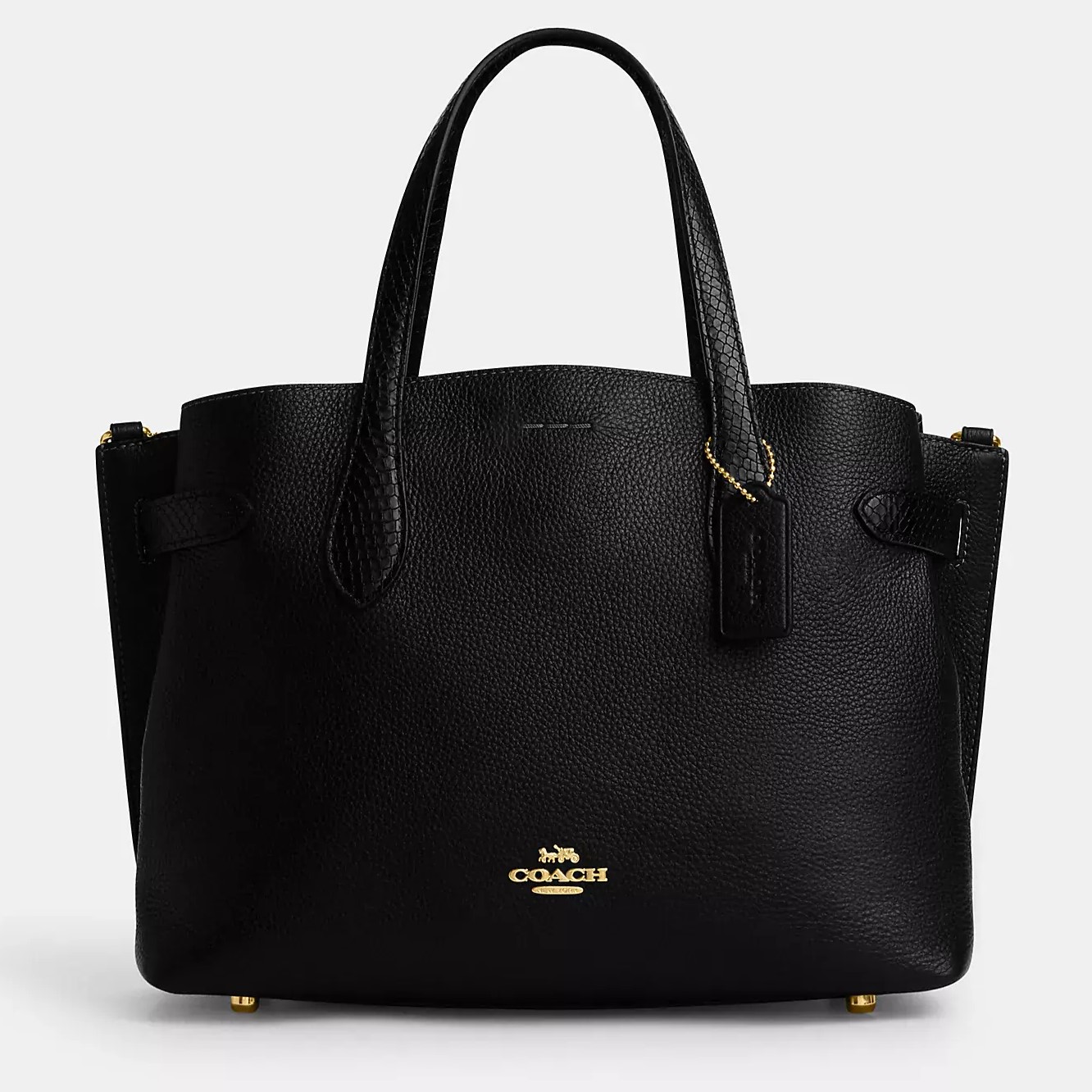 TÚI XÁCH NỮ COACH HANNA CARRYALL REFINED PEBBLE LEATHER AND SNAKE EMBOSSED LEATHER CH187 5