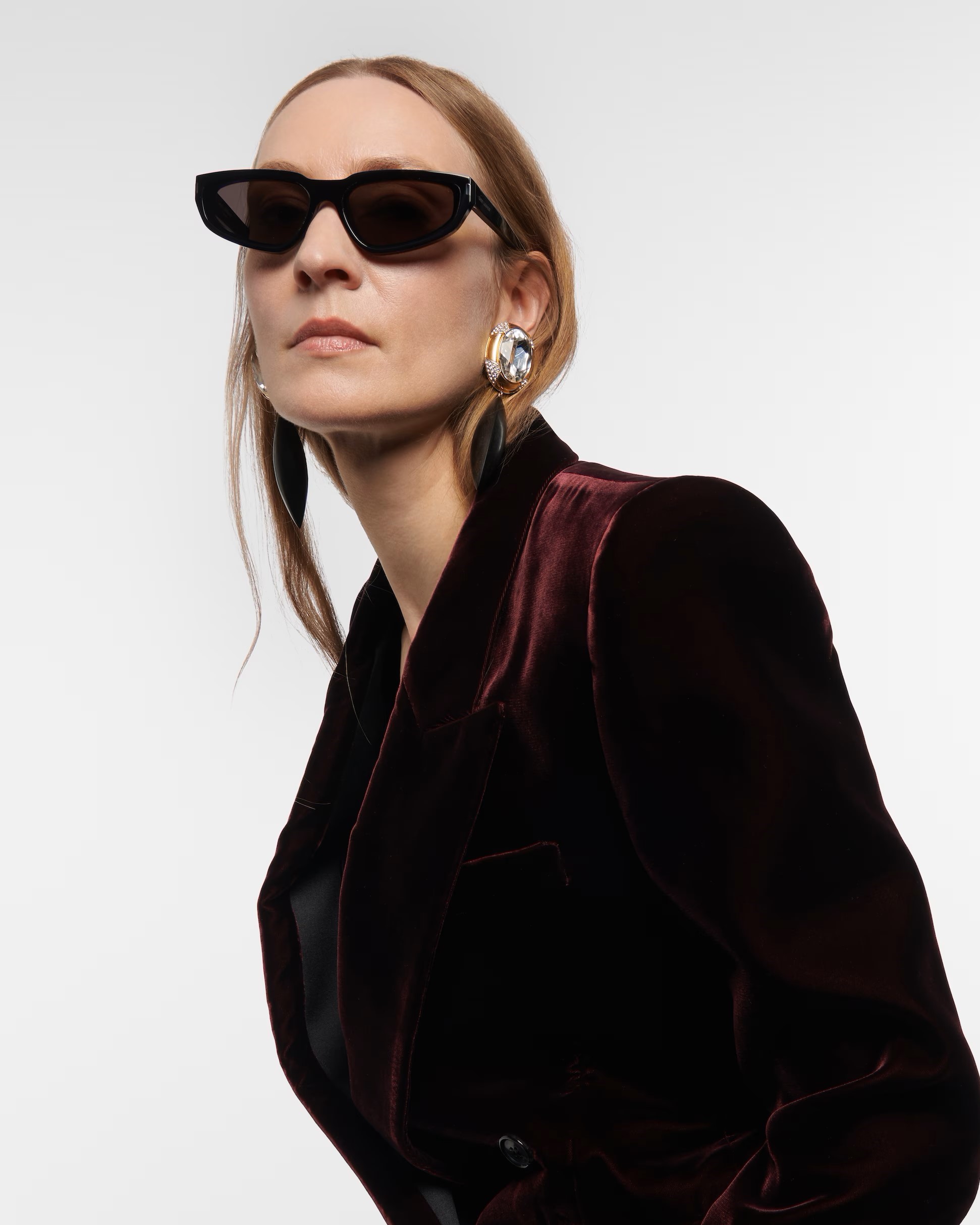 Kính mát mắt mèo Saint Laurent SL 634 Nova Cat-eye Sunglasses 12