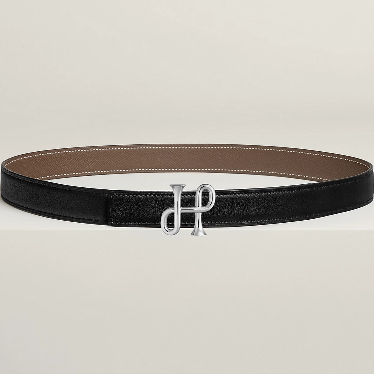 Thắt lưng nữ Hermes Cor Baroque Belt Buckle Reversible Leather Strap Étoupe 24 mm 1