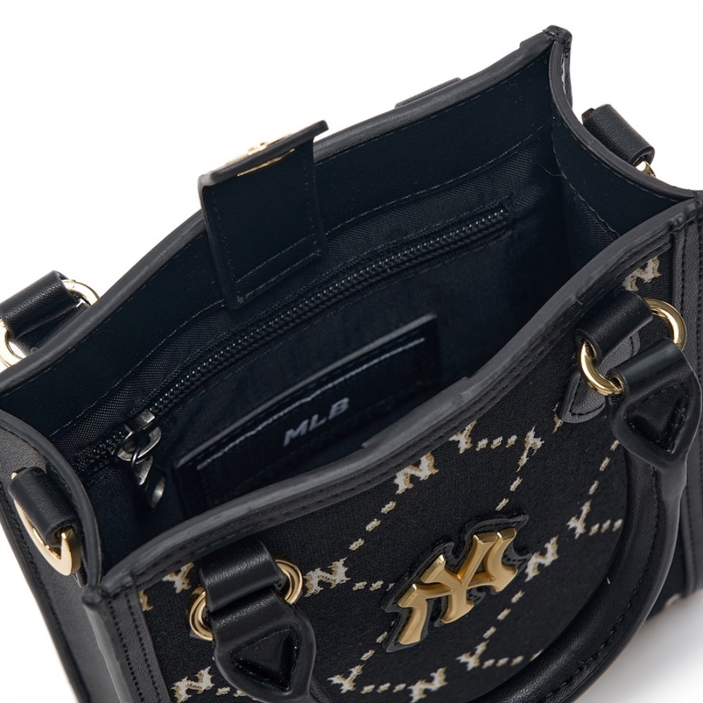 Túi xách MLB Korea Diamond Monogram Mini Tote Bag New York Yankees Black 7ACRMD34N-50BKS 9