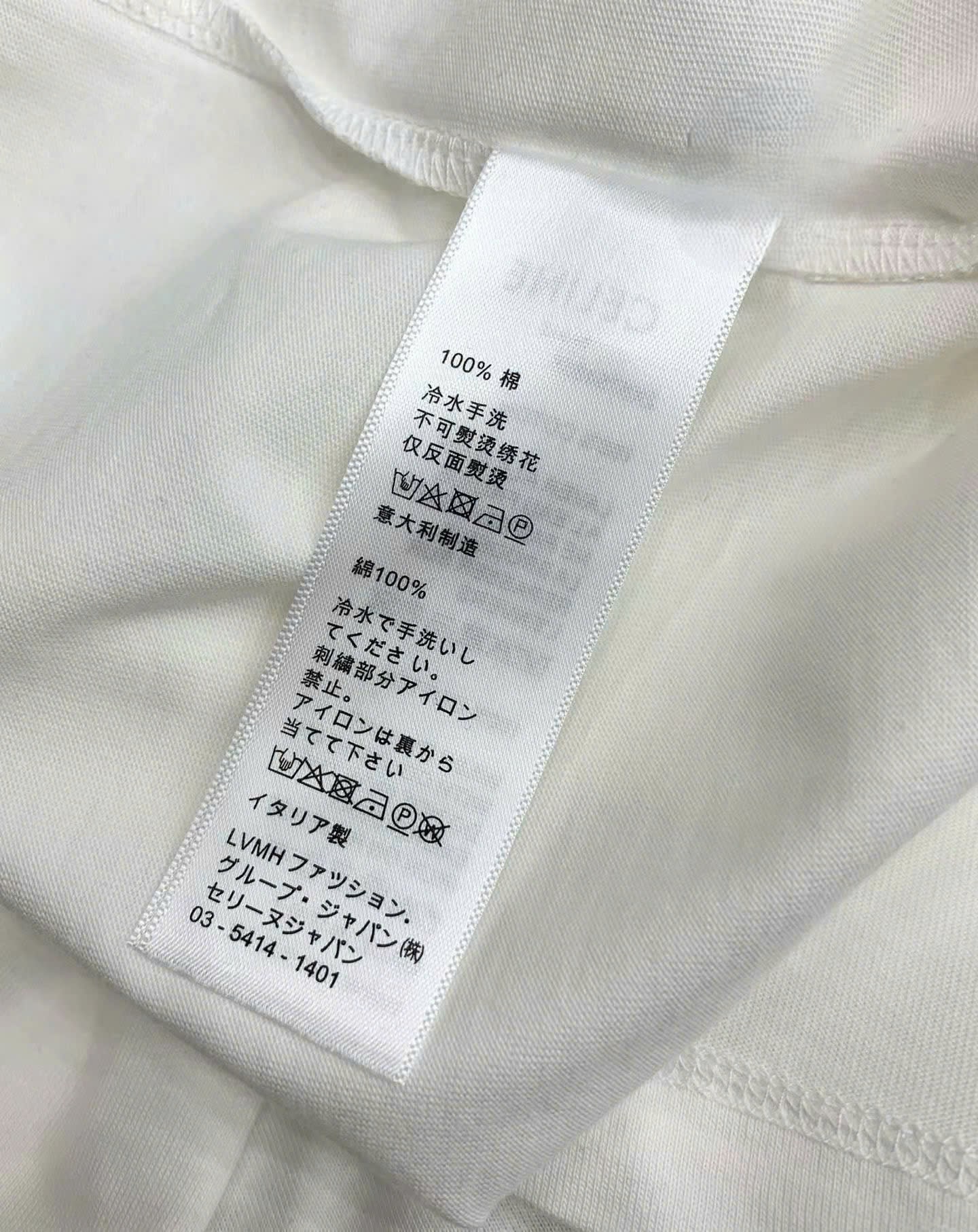 Áo thun trắng Celine Double Layered T-shirt In Fine Cotton Jersey 2