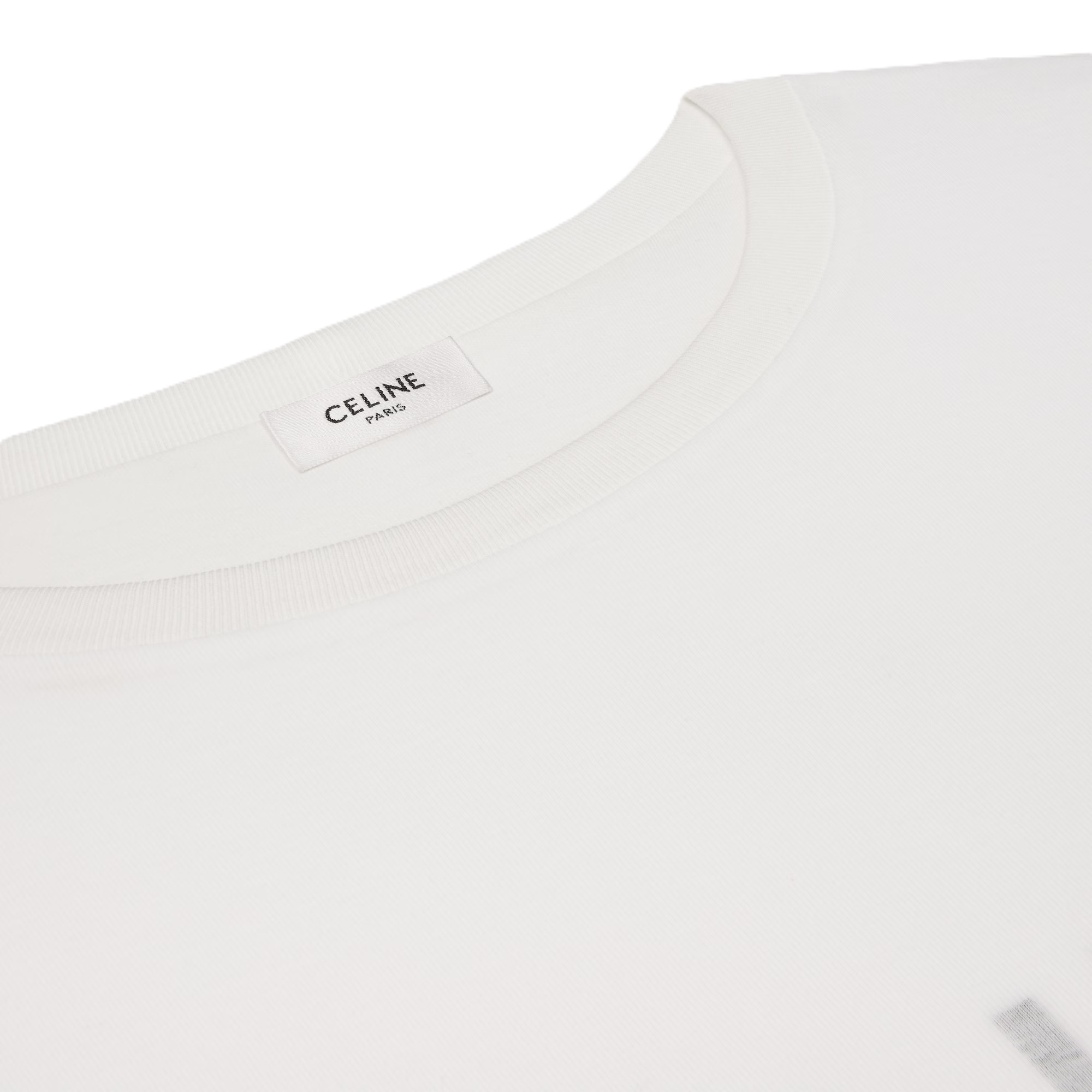 Áo thun trắng Celine Double Layered T-shirt In Fine Cotton Jersey 5