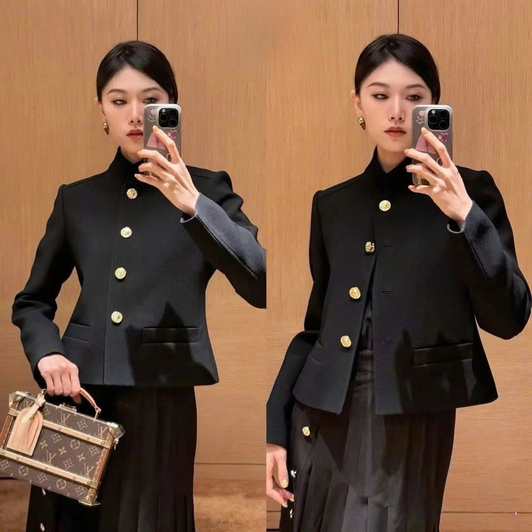 Váy nữ đen LV Chain Detail A-Line Mini Skirt 4