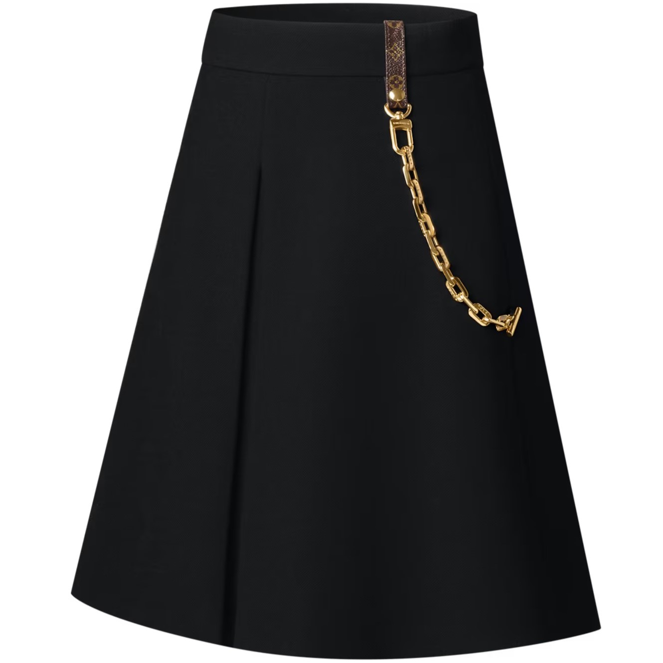 Váy nữ đen LV Chain Detail A-Line Mini Skirt 3
