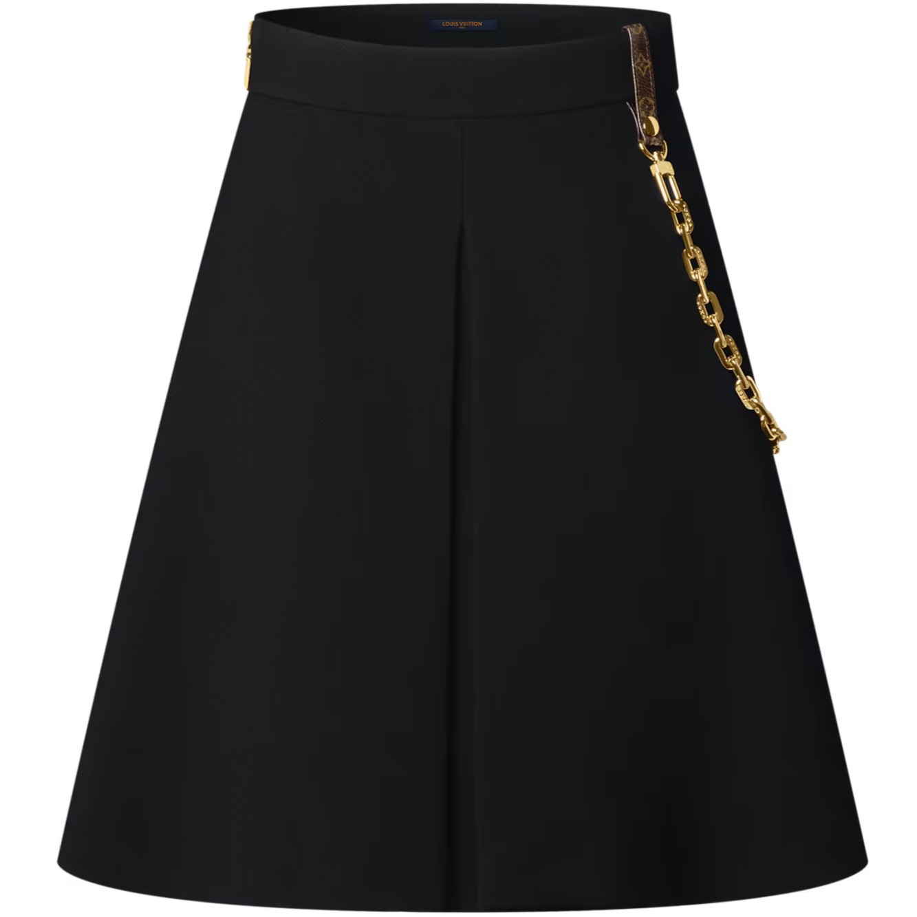 Váy nữ đen LV Chain Detail A-Line Mini Skirt 7