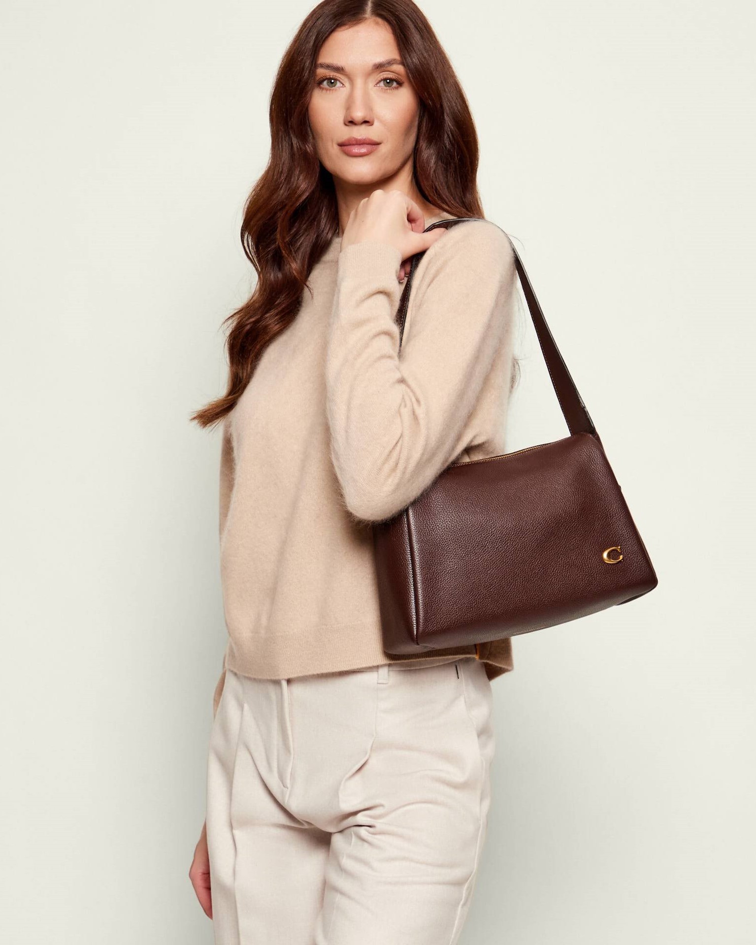 Túi kẹp nách Coach nữ Lola Shoulder Bag Maple CCC45 8