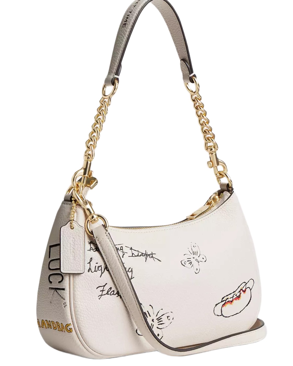 Túi xách Coach Teri Shoulder Bag Sketch Print Chalk Multi CAK17 7