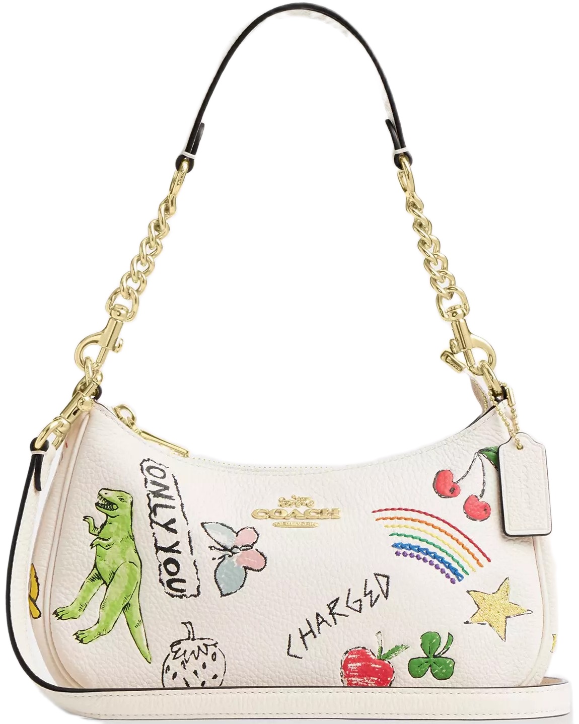 Túi xách Coach Teri Shoulder Bag Sketch Print Chalk Multi CAK17 9
