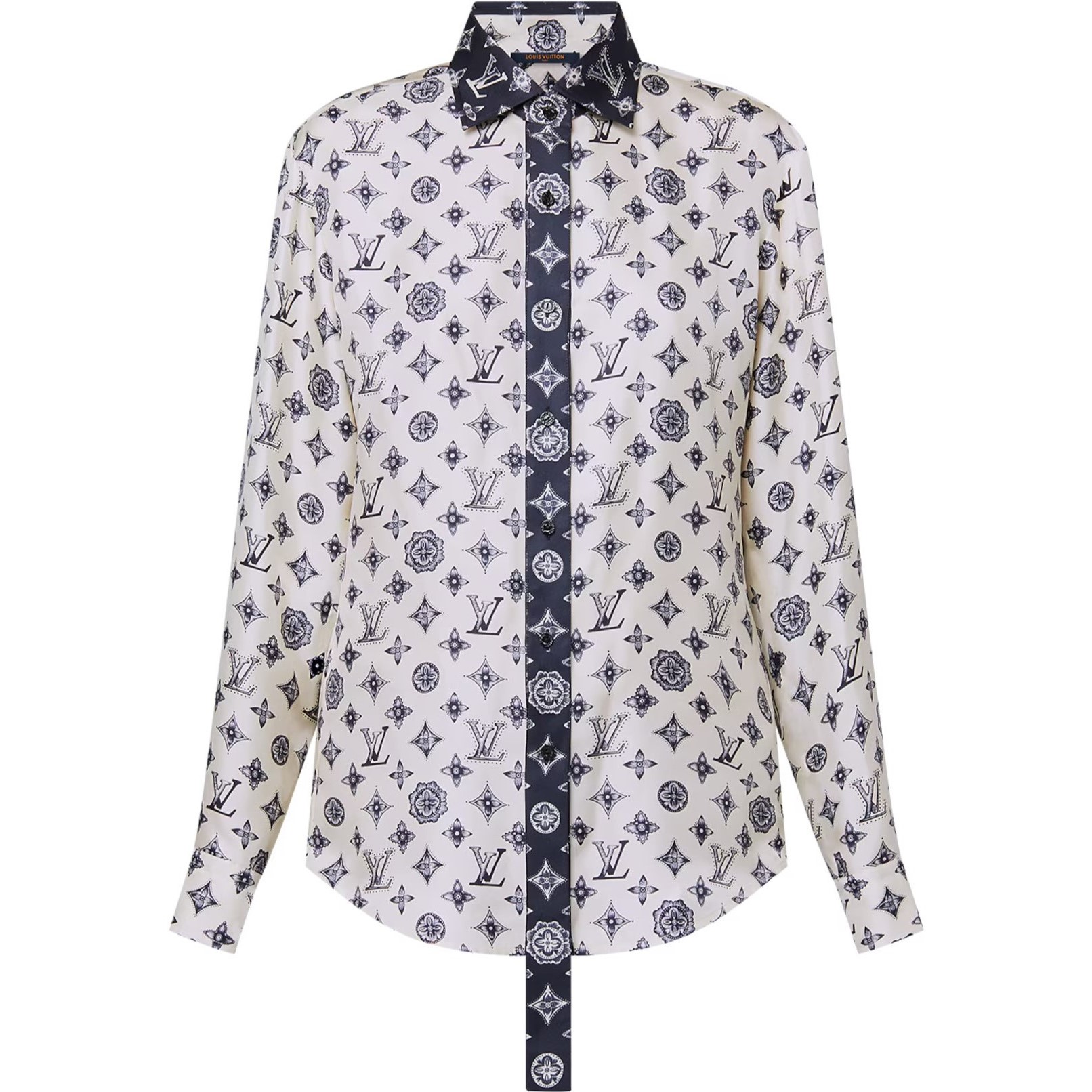 Áo sơ mi lụa họa tiết hãng LV Louis Vuitton Monogram Silk Shirt 1