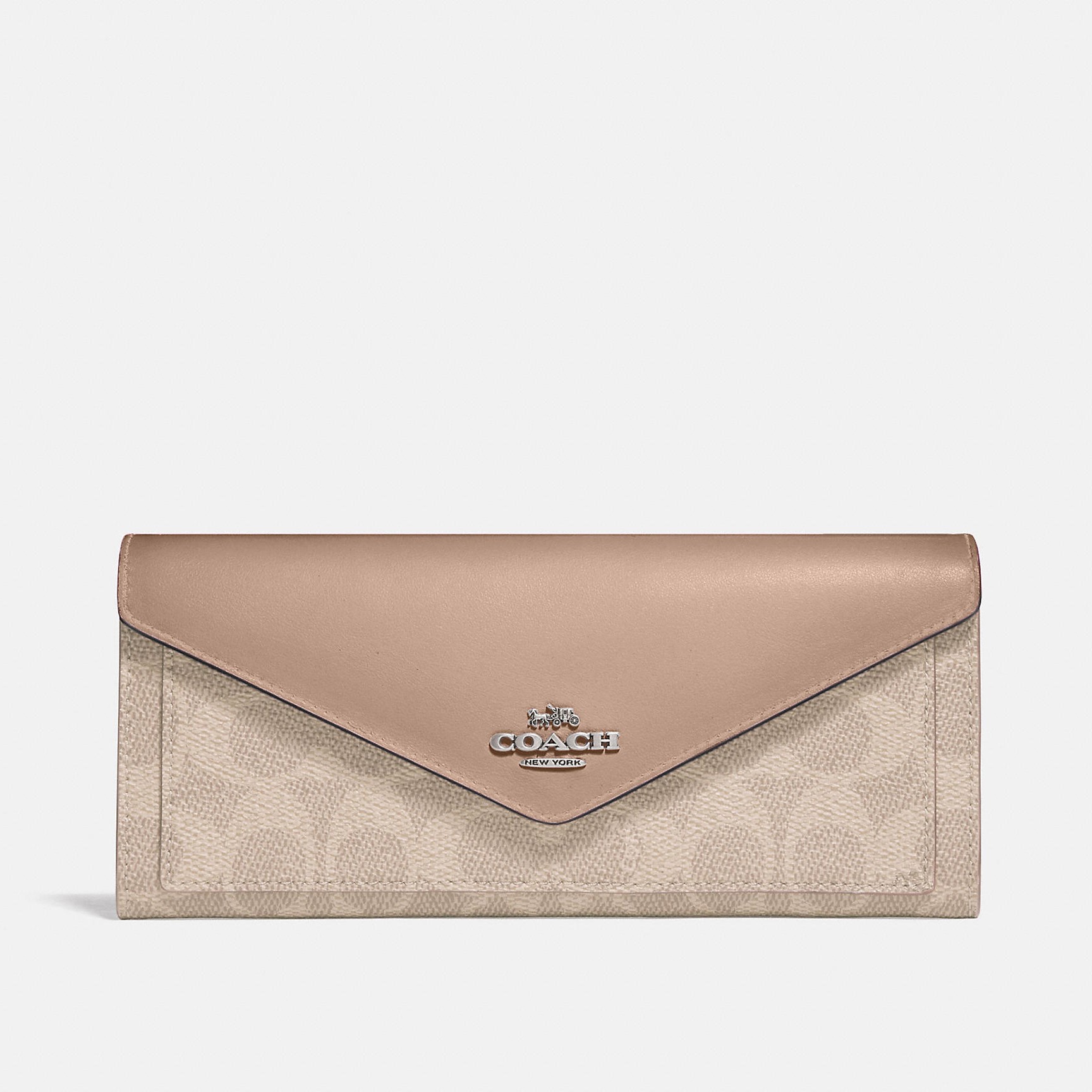 VÍ NỮ DÀI COACH CAO CẤP | COACH SOFT WALLET IN COLORBLOCK SIGNATURE CANVAS 24