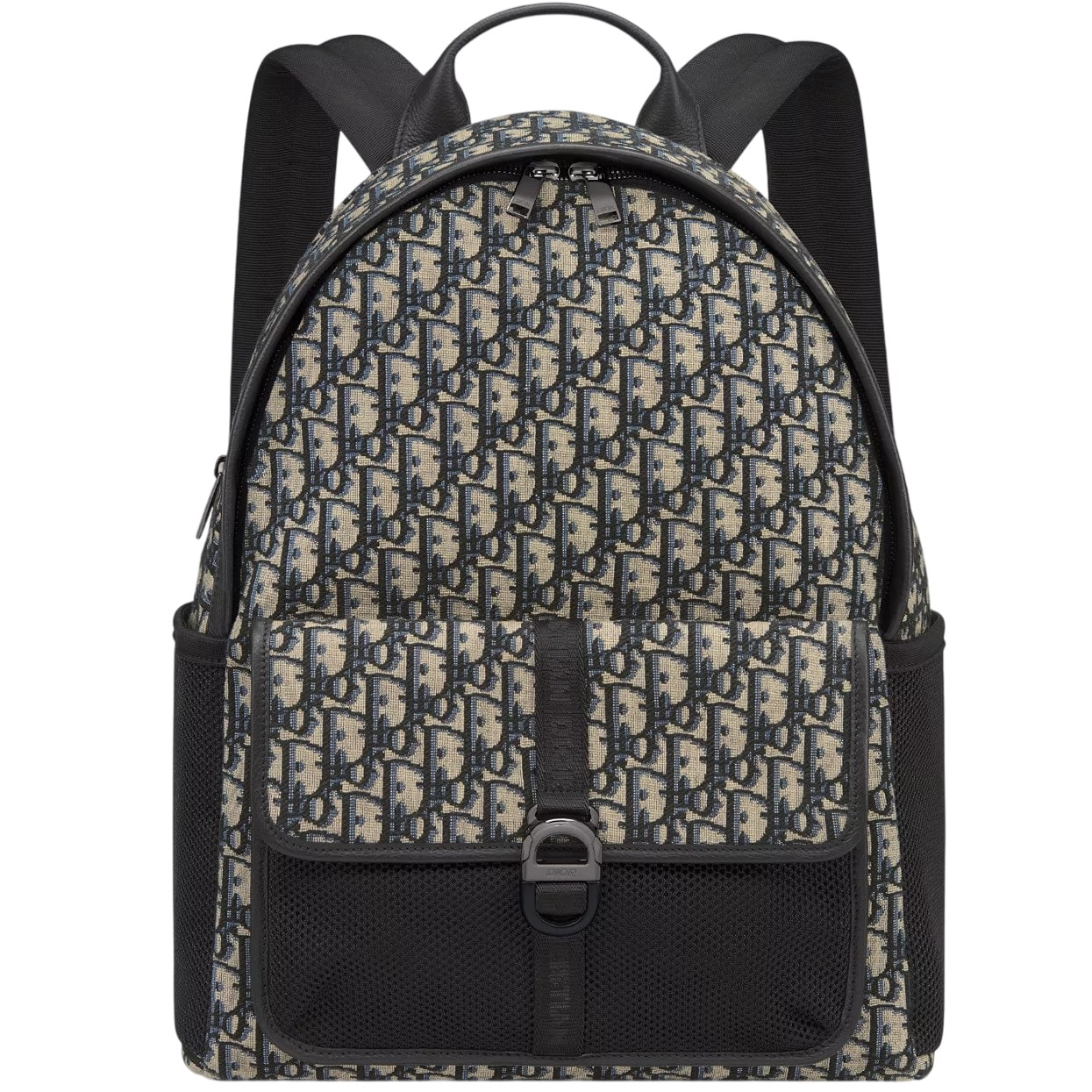 Ba lô Dior 8 Backpack Beige and Black Dior Oblique Jacquard 1