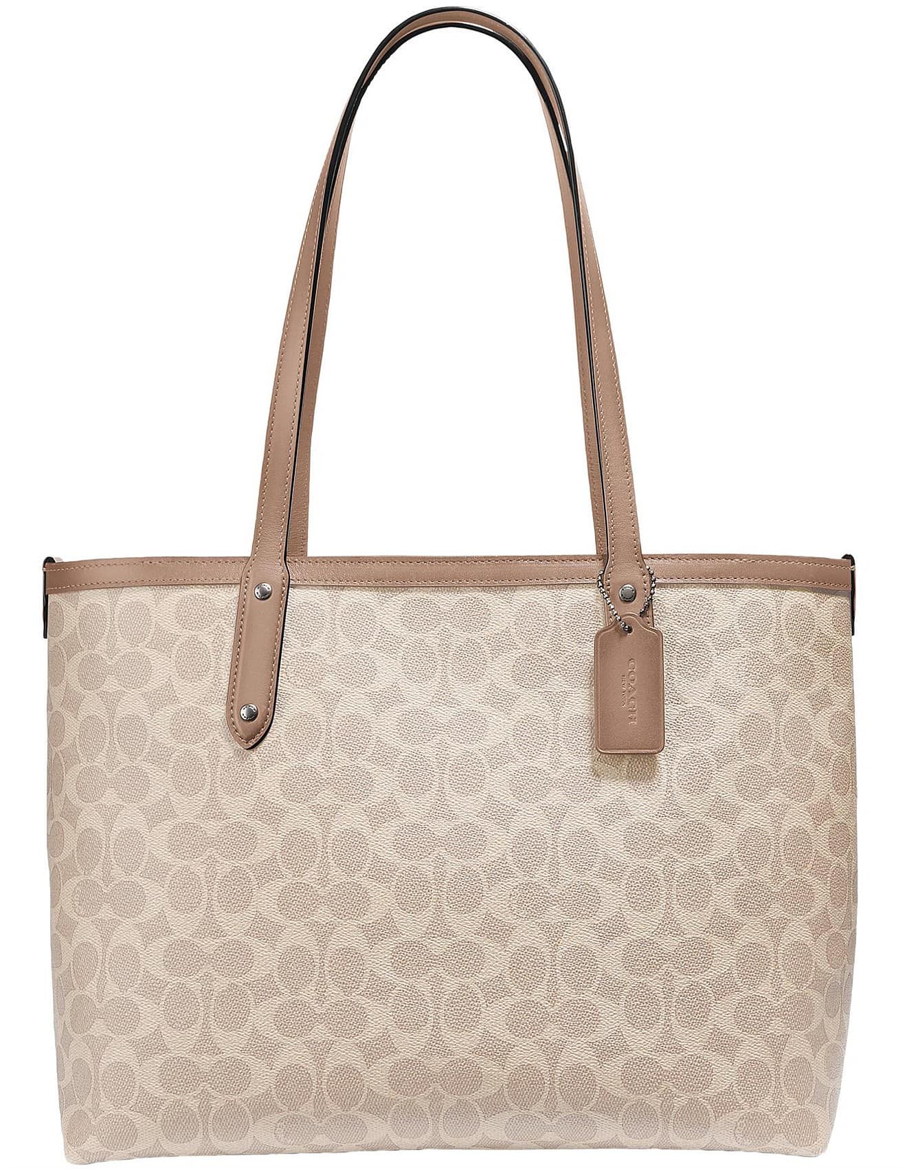 Túi xách Coach Central Tote With Zip In Signature Canvas Sand Taupe 69422 2