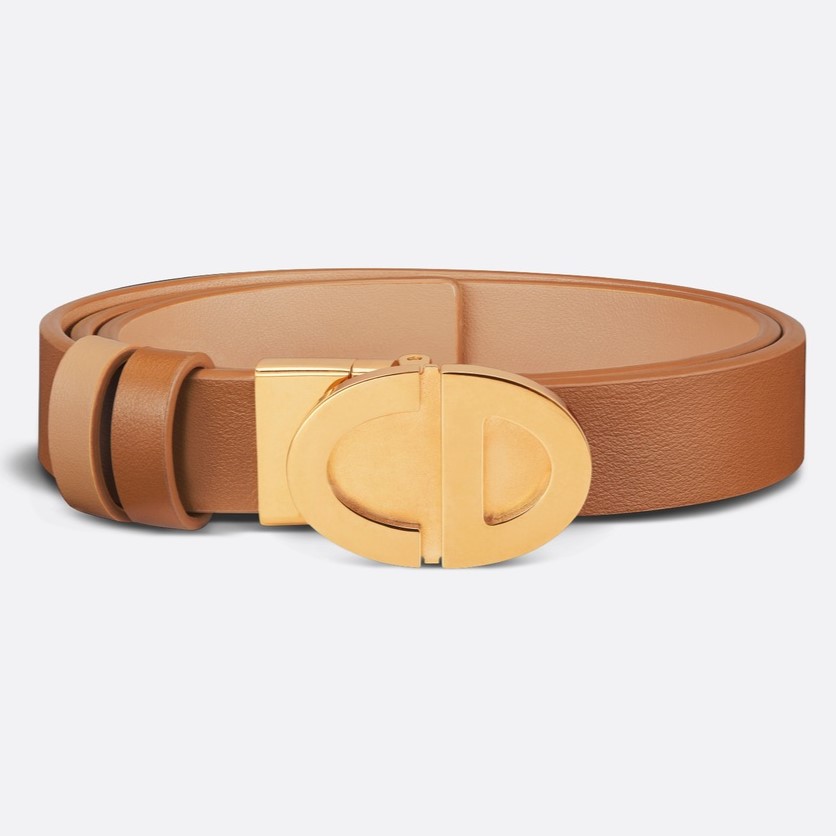 THẮT LƯNG FOREVER DIOR REVERSIBLE BELT GOLDEN SADDLE AND BISCUIT SMOOTH CALFSKIN 22 MM 3