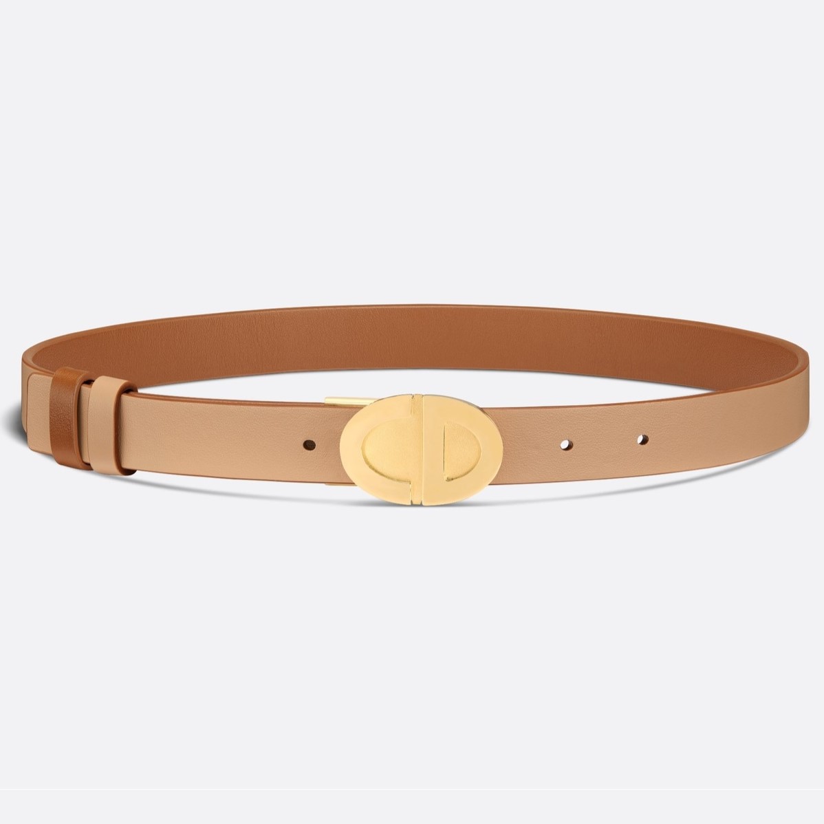 THẮT LƯNG FOREVER DIOR REVERSIBLE BELT GOLDEN SADDLE AND BISCUIT SMOOTH CALFSKIN 22 MM 5