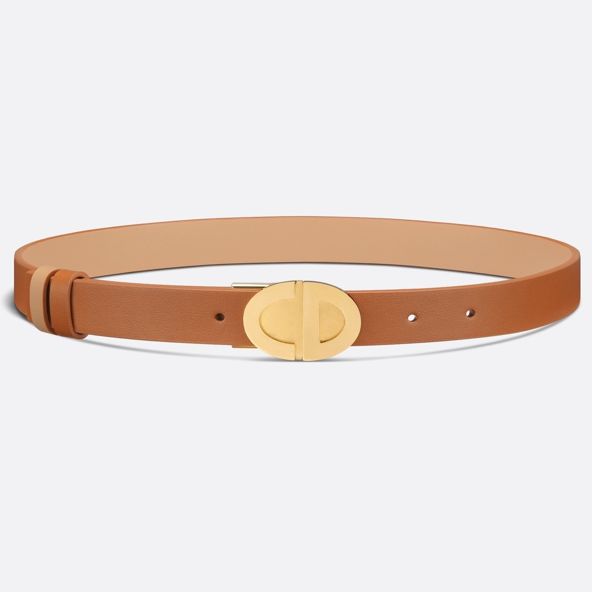 THẮT LƯNG FOREVER DIOR REVERSIBLE BELT GOLDEN SADDLE AND BISCUIT SMOOTH CALFSKIN 22 MM 1