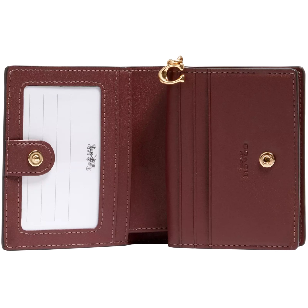 Ví cầm tay Coach nữ ngắn Snap Wallet With Heart Floral Print màu trắng C2868 2