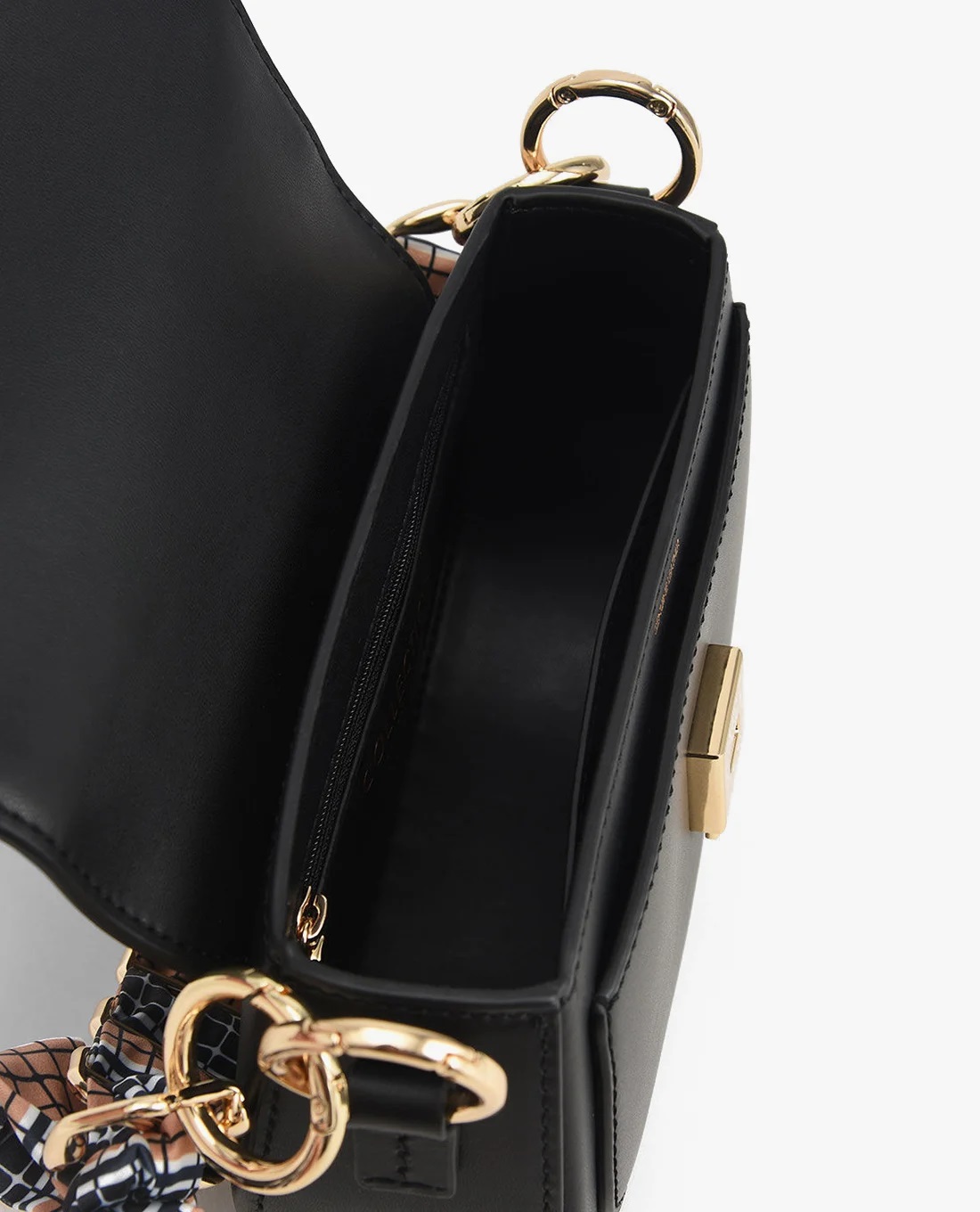TÚI ĐEO CHÉO NỮ CHARLES KEITH NẮP GẬP SATIN SCARF LEATHER 6