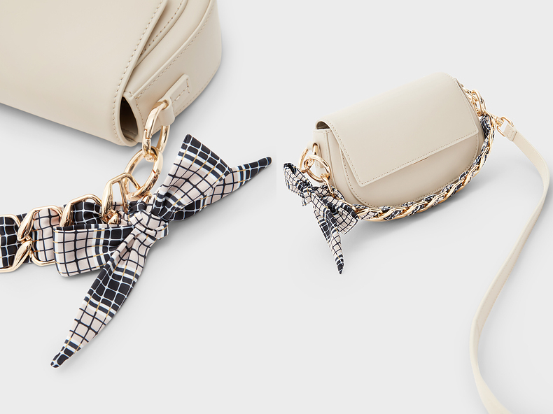 TÚI ĐEO CHÉO NỮ CHARLES KEITH NẮP GẬP SATIN SCARF LEATHER 11