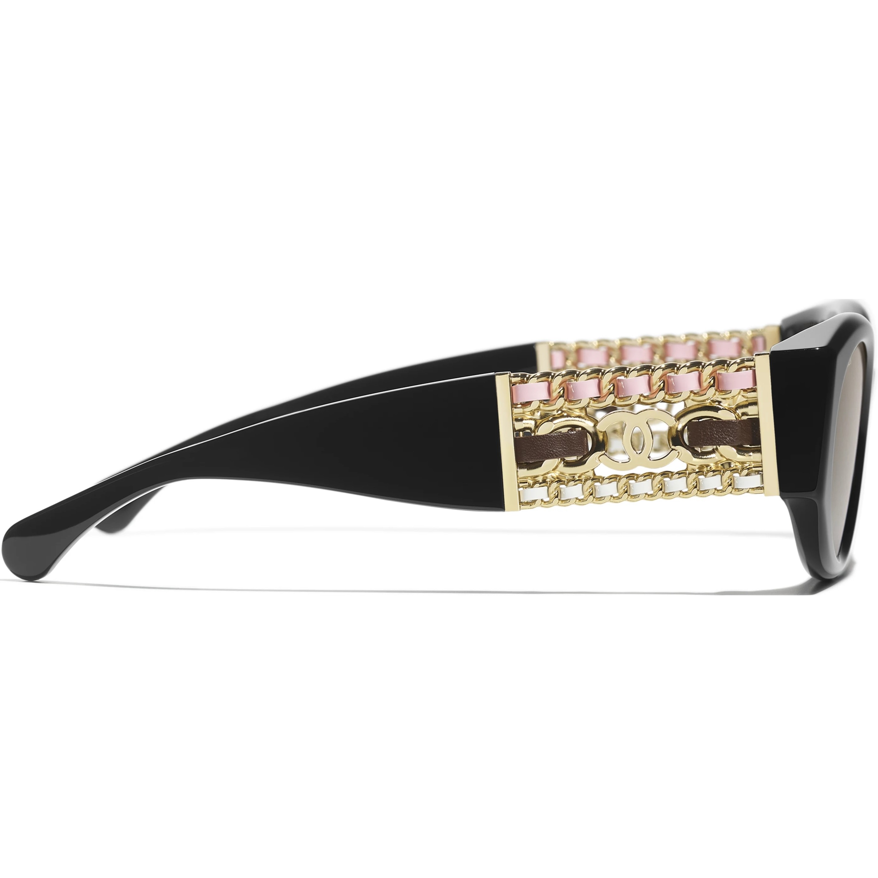 Kính mát Chanel Oval Sunglasses Black Lenses Black Gradient 1