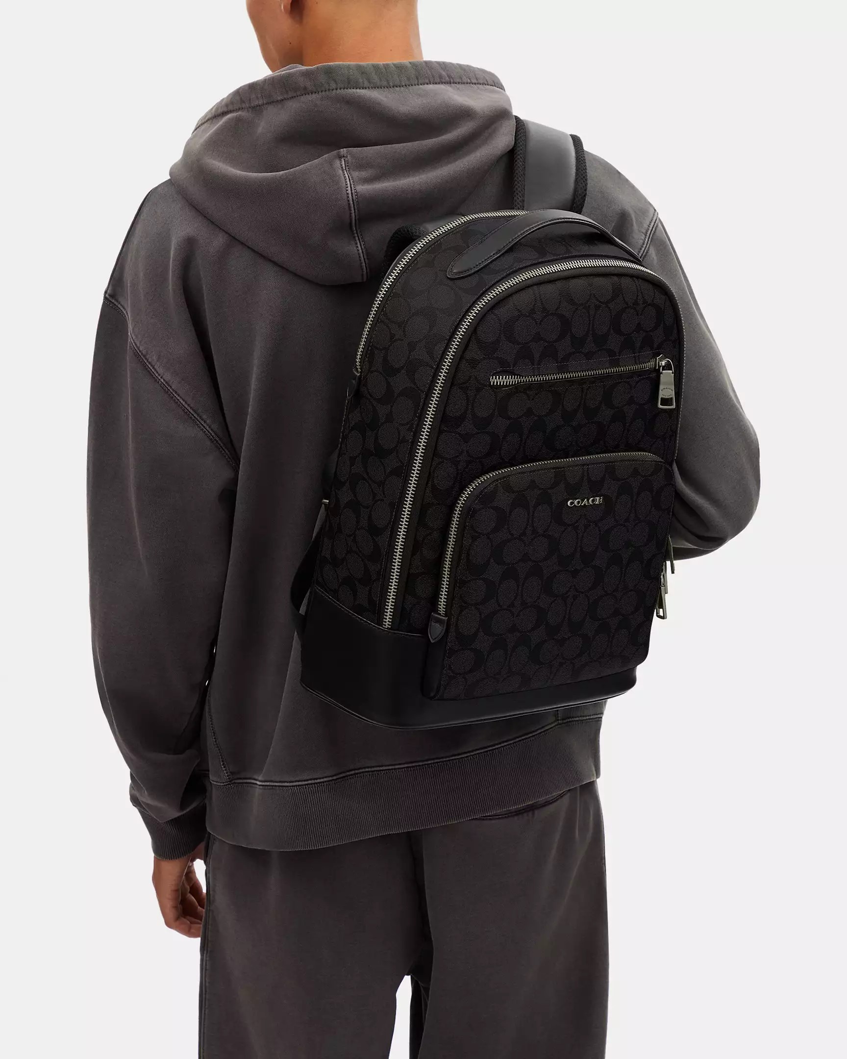 Ba lô Coach Ethan Backpack In Signature Canvas Gunmetal Black CL962 2