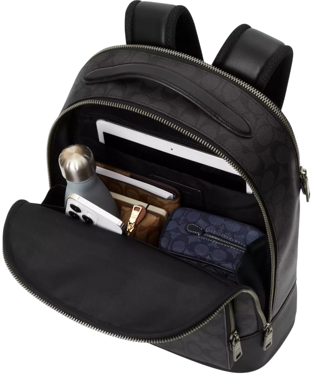 Ba lô Coach Ethan Backpack In Signature Canvas Gunmetal Black CL962 5