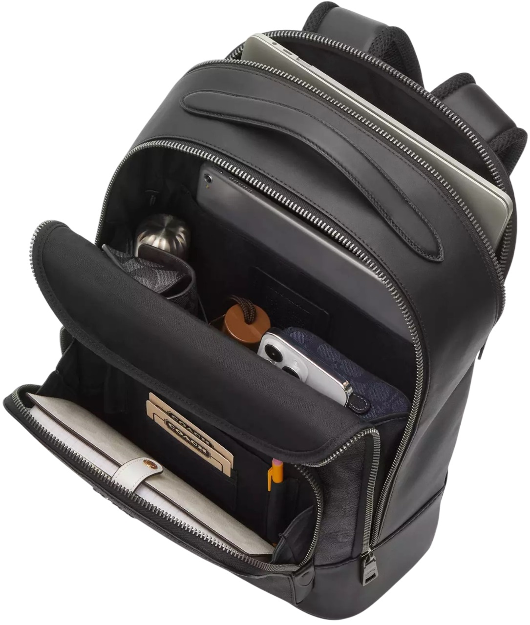 Ba lô Coach Ethan Backpack In Signature Canvas Gunmetal Black CL962 6