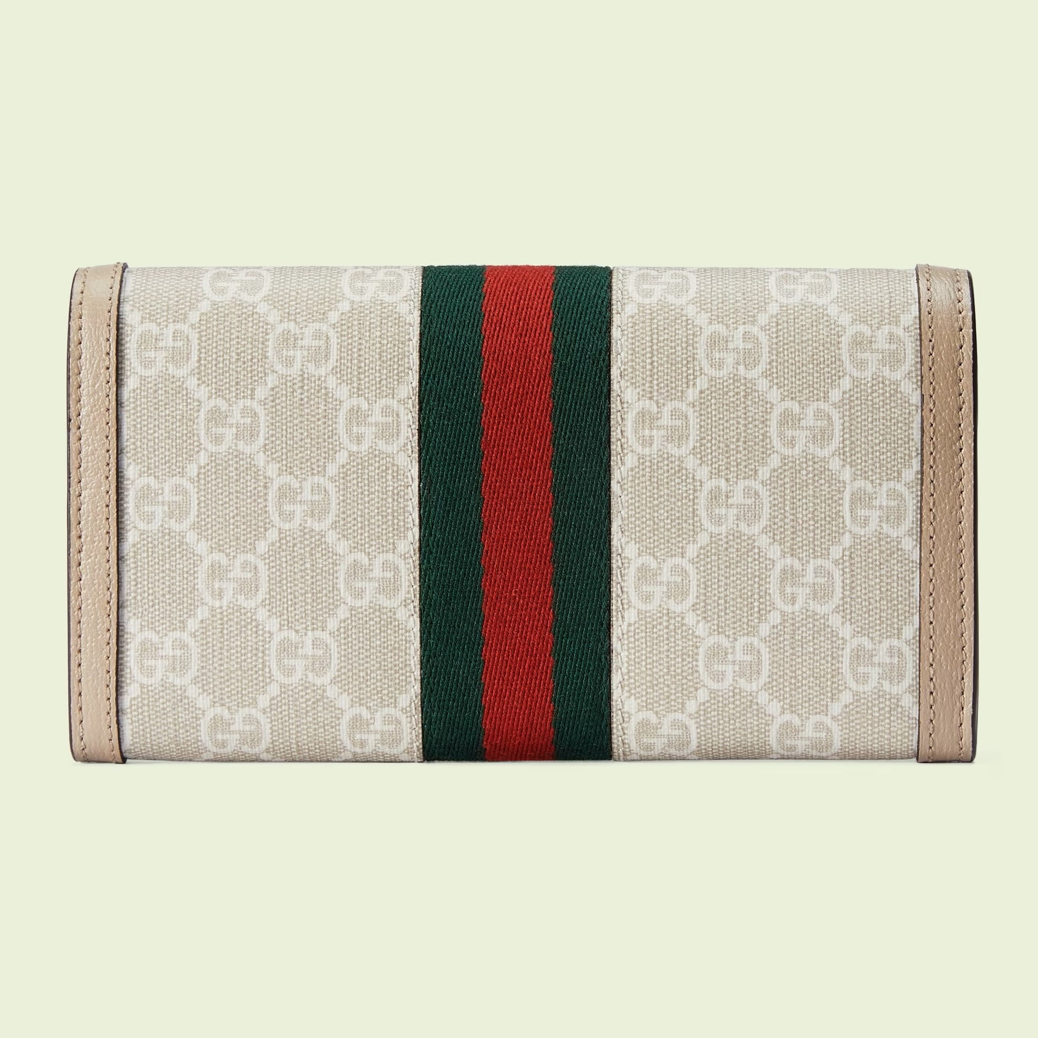 VÍ NỮ DÀI NẤP GẬP GUCCI OPHIDIA GG CONTINENTAL WALLET WITH BEIGE AND WHITE GG SUPREME CANVAS 4