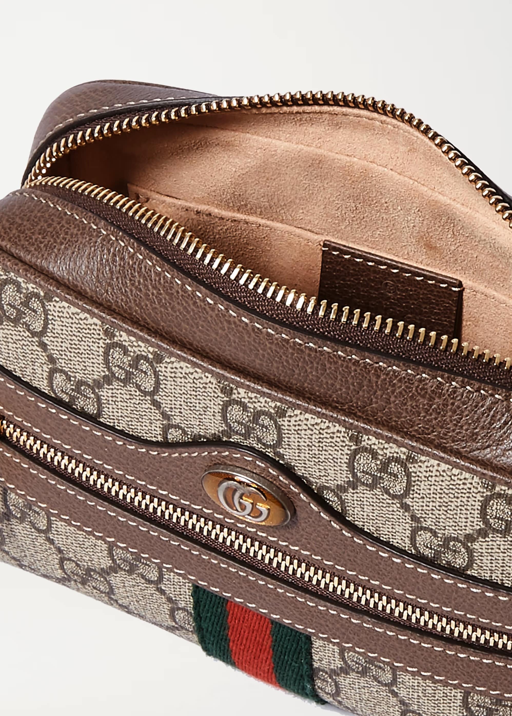 TÚI ĐEO CHÉO GUCCI OPHIDIA SMALL BEIGE LEATHER TRIMMED PRINTED COATED CANVAS CAMERA BAG 3