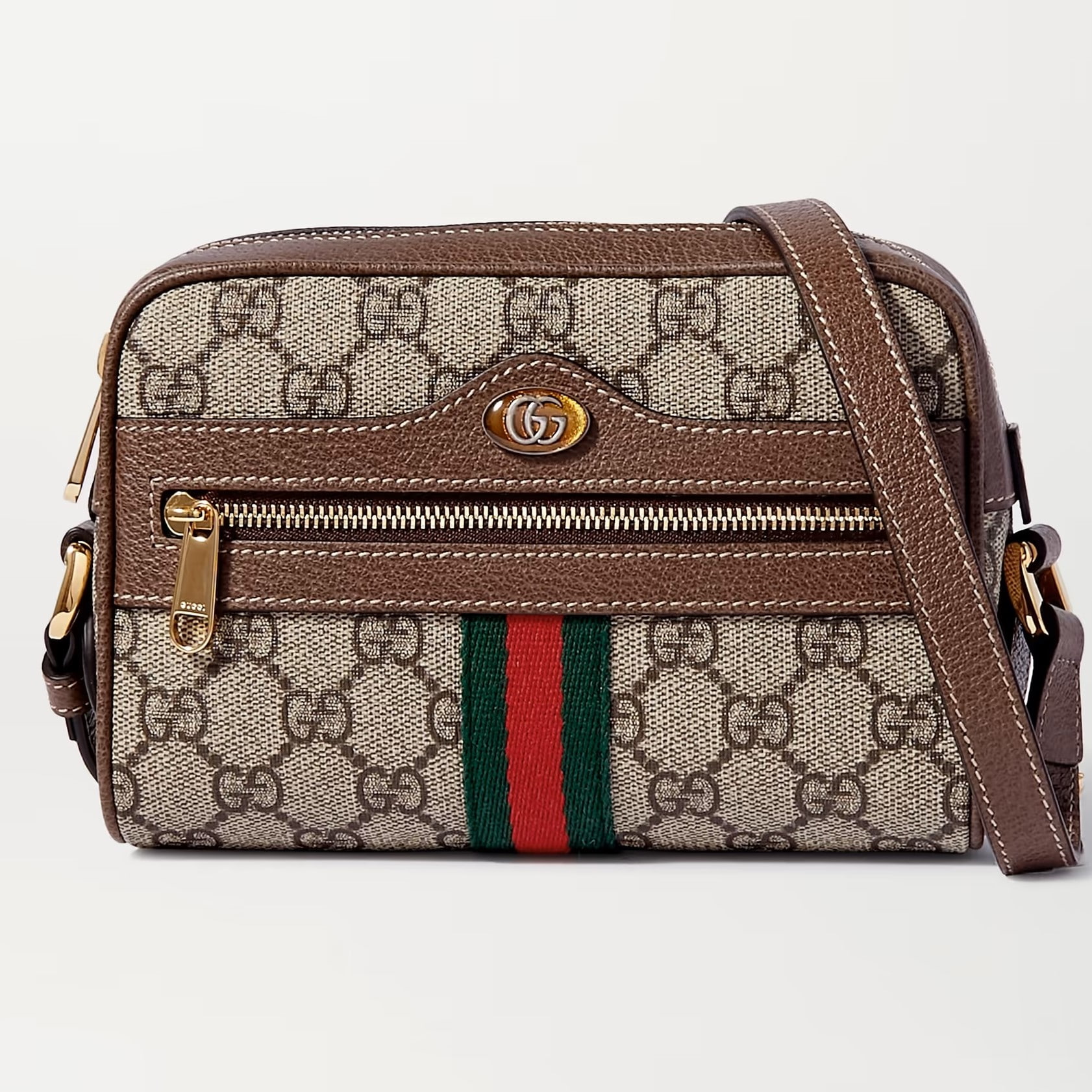 TÚI ĐEO CHÉO GUCCI OPHIDIA SMALL BEIGE LEATHER TRIMMED PRINTED COATED CANVAS CAMERA BAG 5