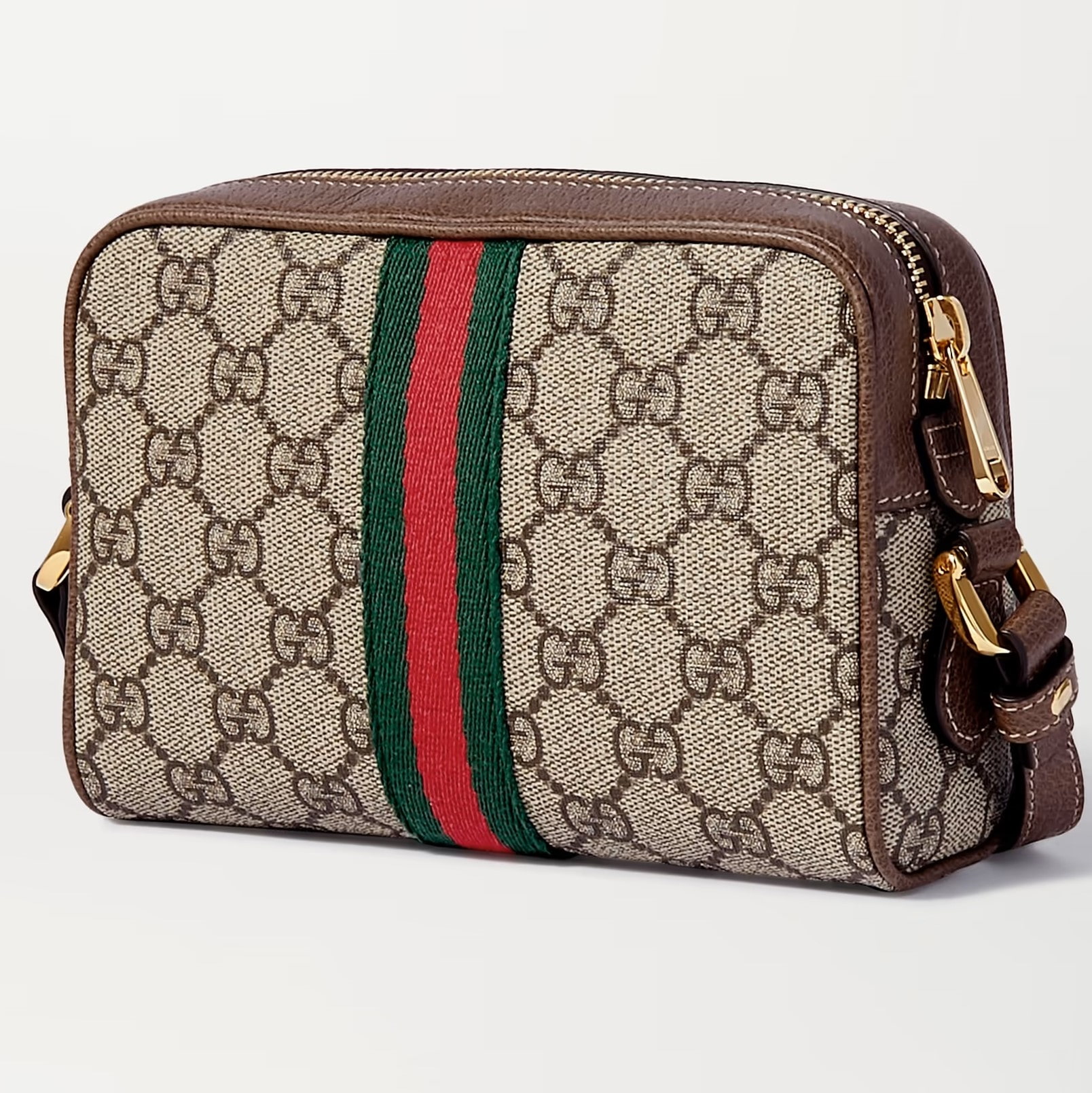 TÚI ĐEO CHÉO GUCCI OPHIDIA SMALL BEIGE LEATHER TRIMMED PRINTED COATED CANVAS CAMERA BAG 4