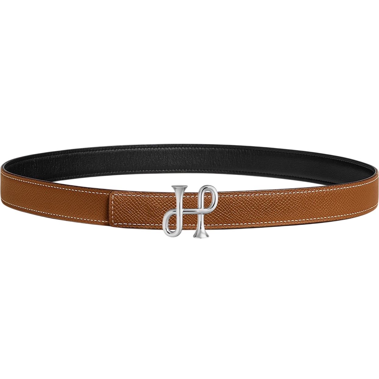 Dây nịt nữ Hermes Cor Baroque Belt Buckle Reversible Leather Strap Gold 24 mm 2