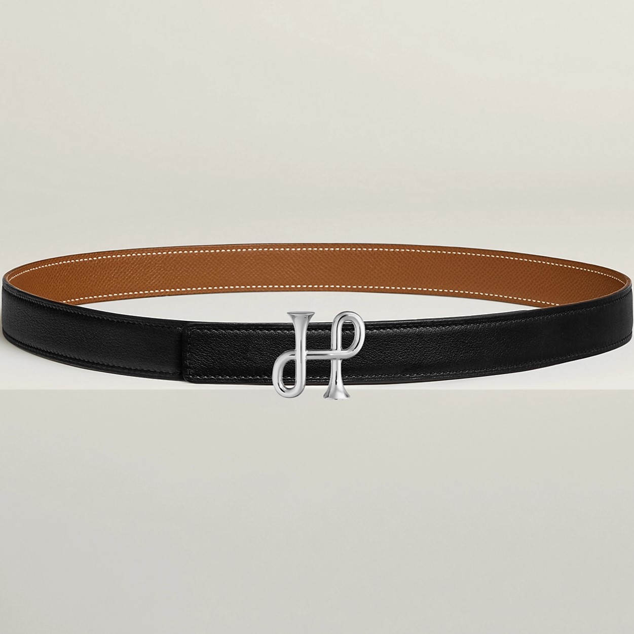 Dây nịt nữ Hermes Cor Baroque Belt Buckle Reversible Leather Strap Gold 24 mm 3