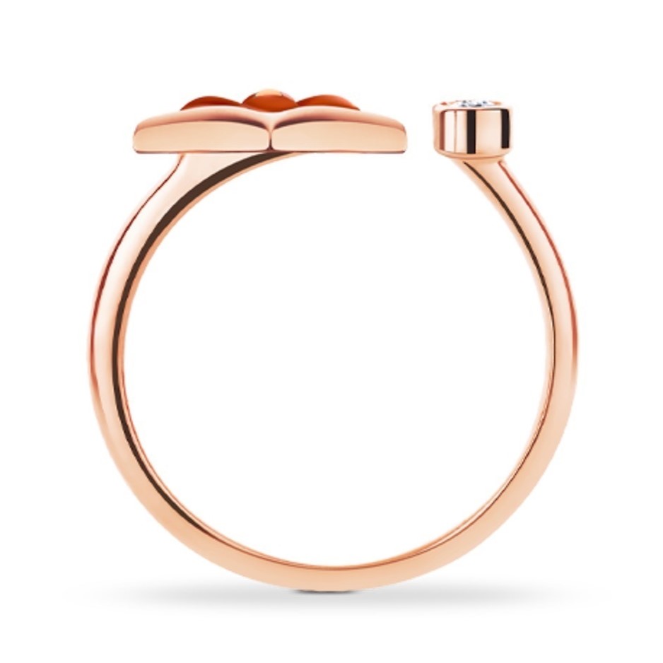 Nhẫn hoa đỏ Louis Vuitton Colour Blossom Mini Star Ring Cornelian and Diamond 4