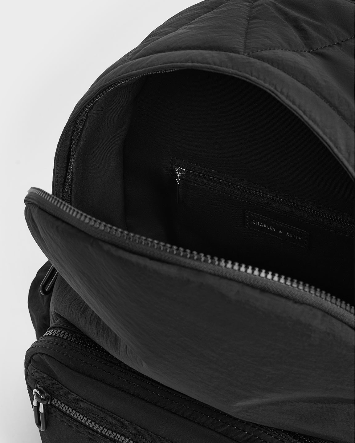 Balo CNK Charles Keith Soleil Nylon Backpack Noir CK2-60671589 8