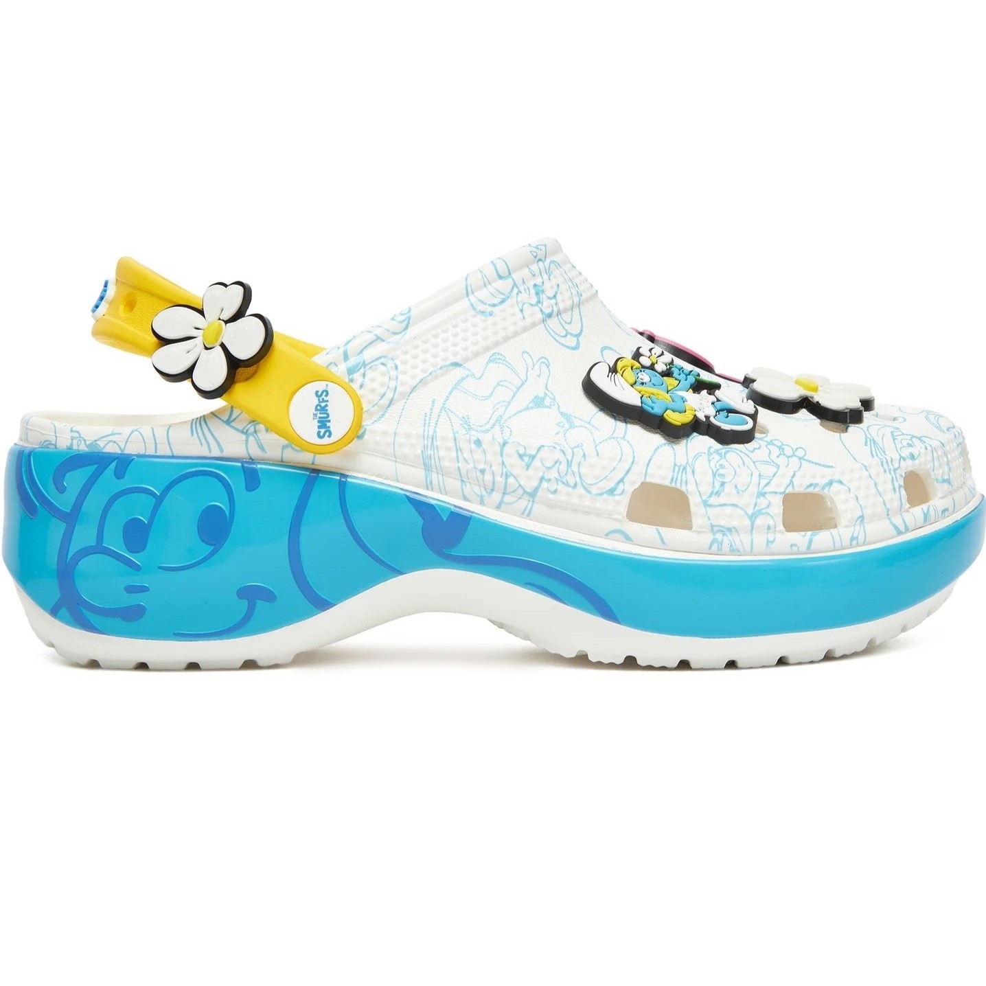 Giày sandal Crocs Unisex Smurfs Platform Clog 210822-90H 4