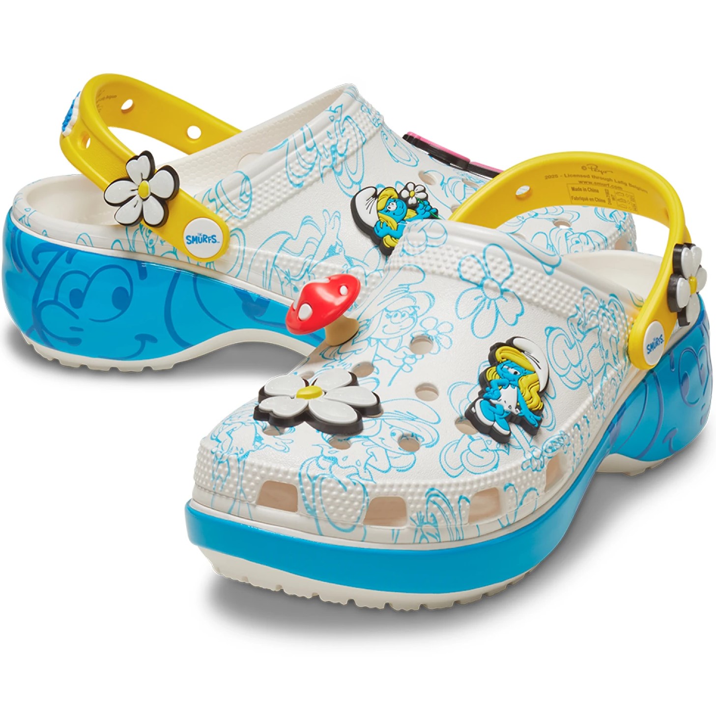 Giày sandal Crocs Unisex Smurfs Platform Clog 210822-90H 11