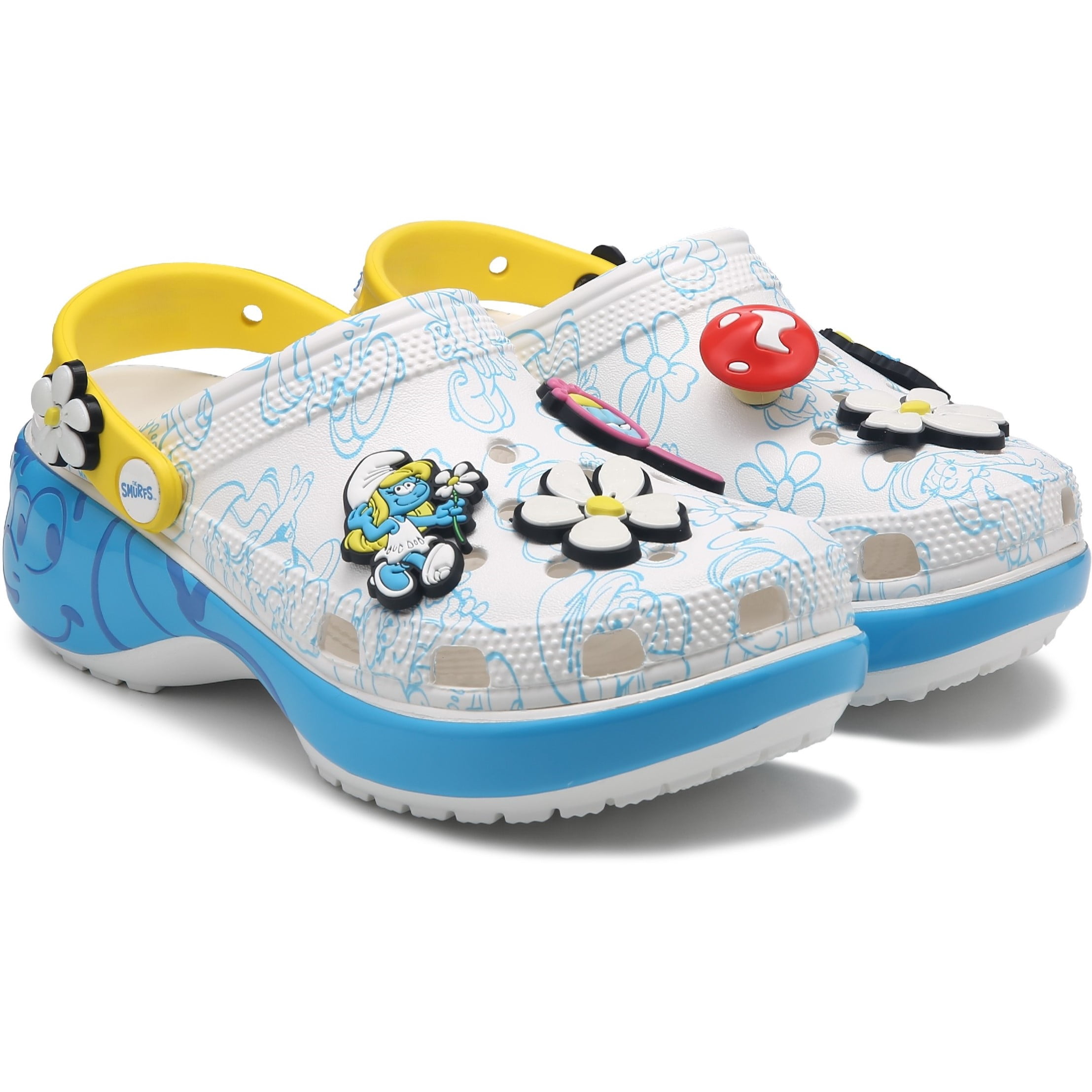 Giày sandal Crocs Unisex Smurfs Platform Clog 210822-90H 12