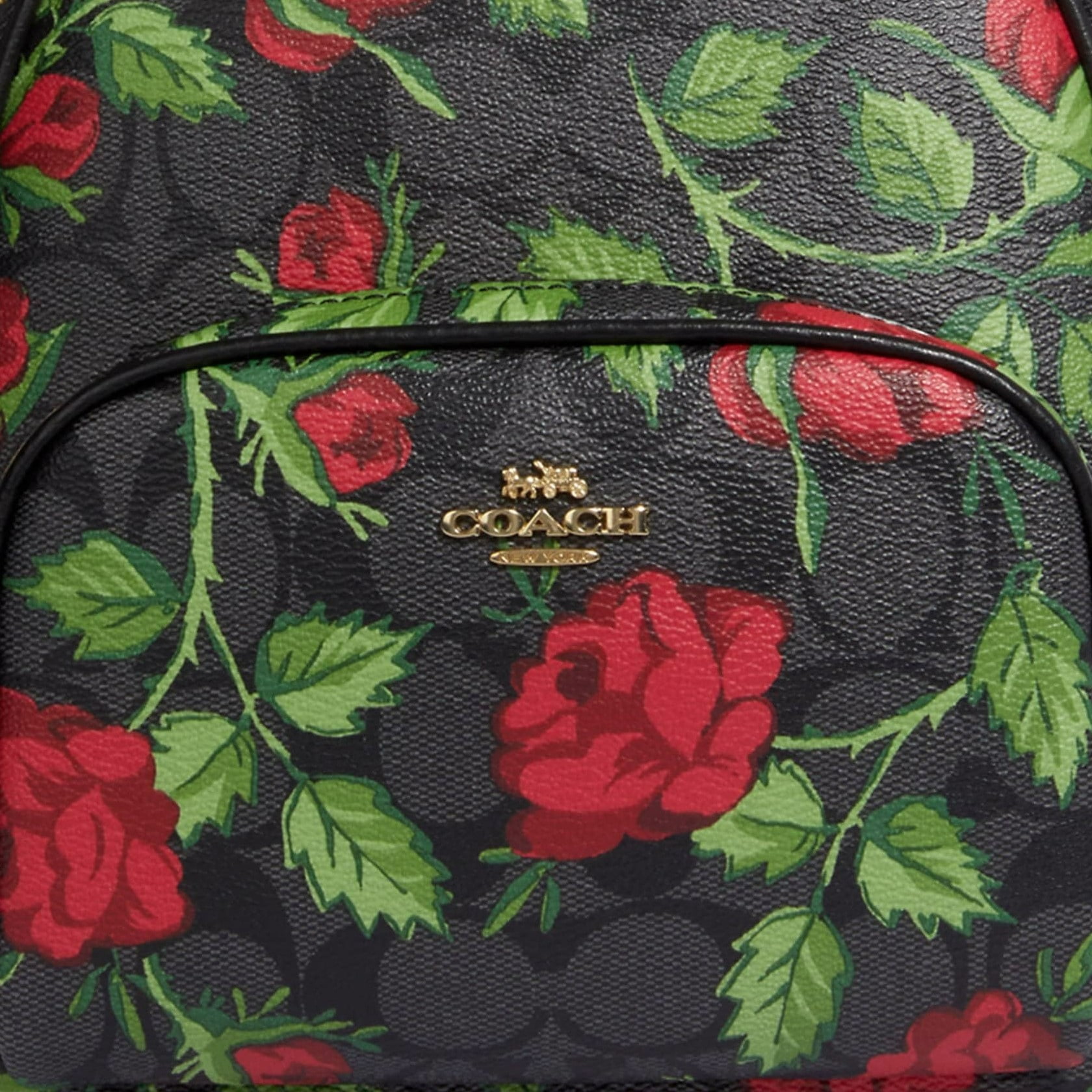 BALO MINI COACH HOA HỒNG COURT BACKPACK IN SIGNATURE CANVAS WITH FAIRYTALE ROSE PRINT 3