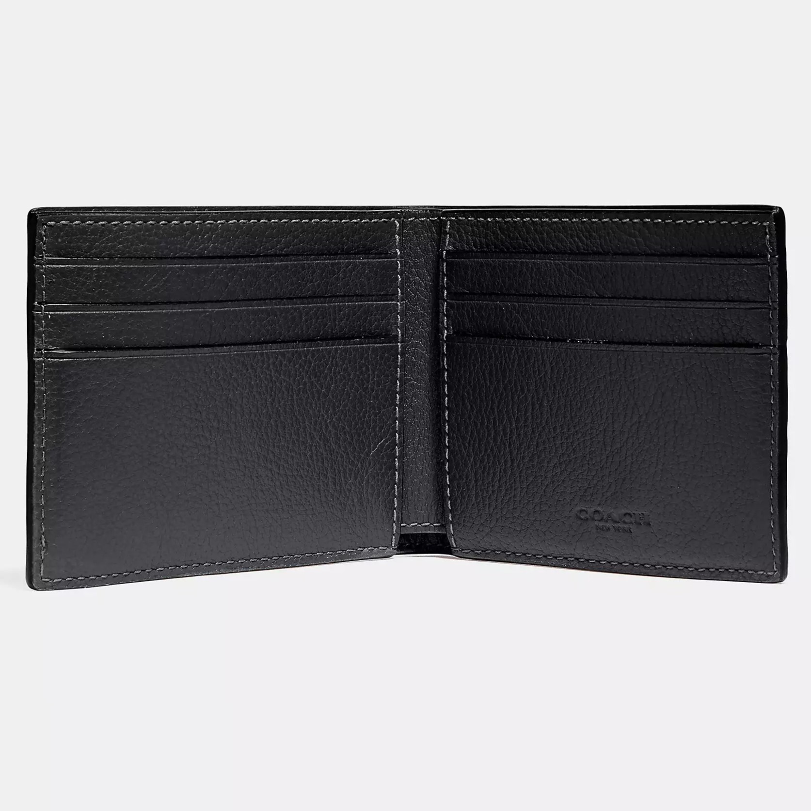 VÍ COACH NAM NGẮN SỌC GIỮA SLIM BILLFOLD WALLET WITH VARSITY STRIPE SMOOTH CALF LEATHER F26171 1