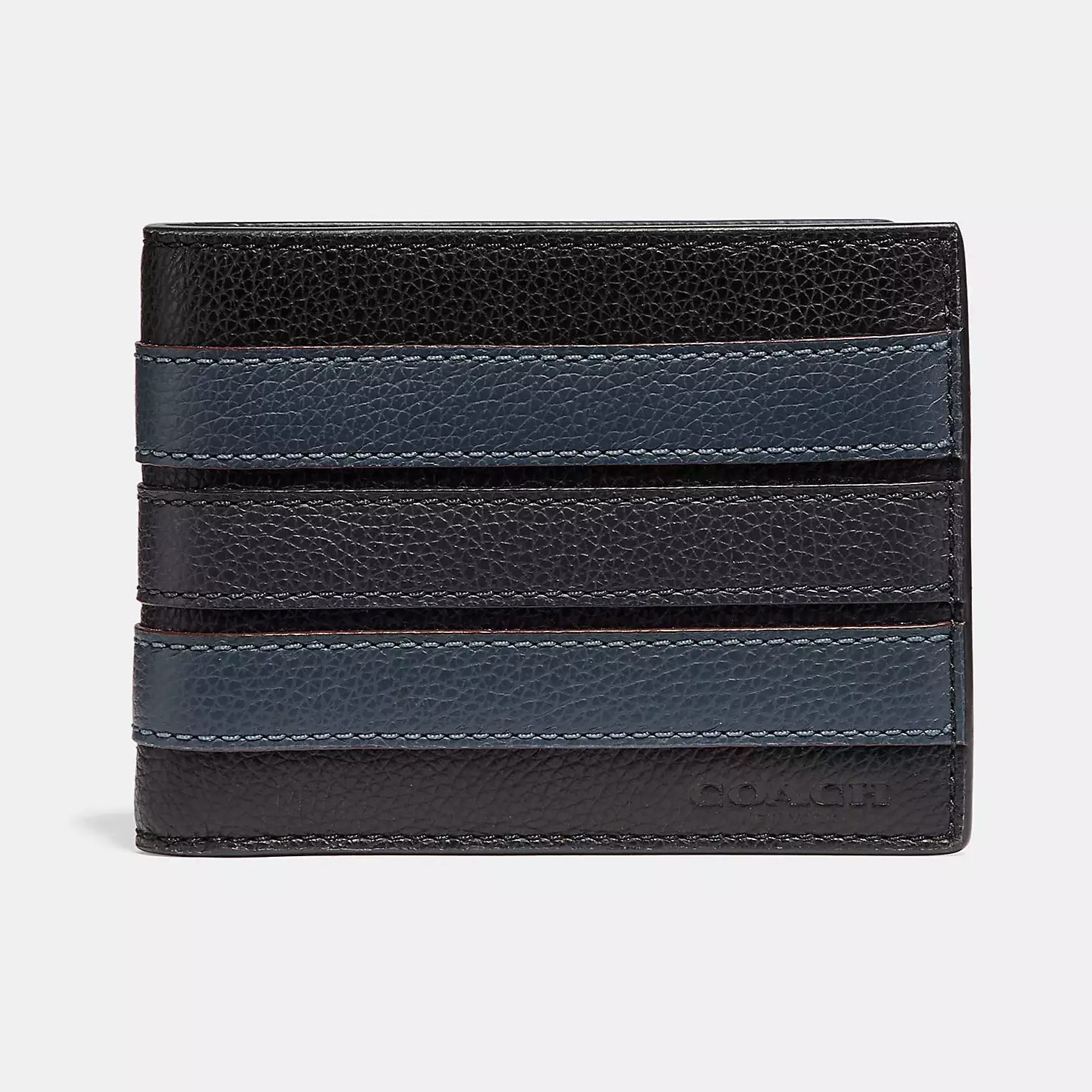 VÍ COACH NAM NGẮN SỌC GIỮA SLIM BILLFOLD WALLET WITH VARSITY STRIPE SMOOTH CALF LEATHER F26171 2