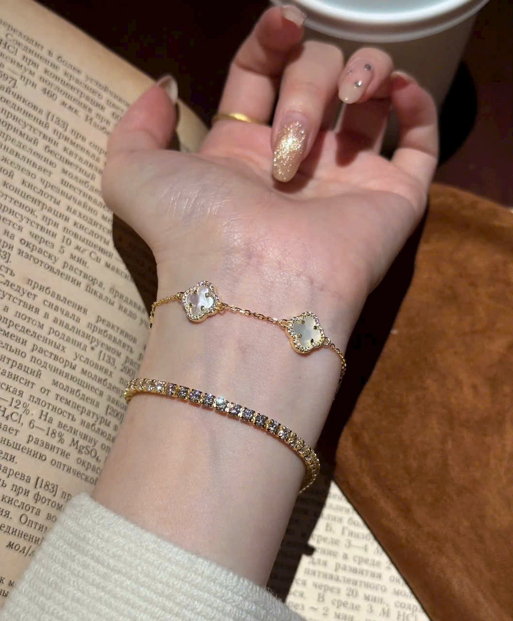 Lắc tay Swarovski Matrix Tennis Bracelet Round Cut Rose Gold-tone Plated 5657661 6