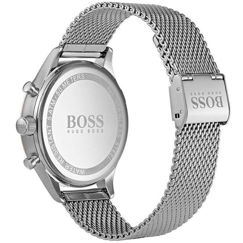 ĐỒNG HỒ ĐEO TAY NAM HUGO BOSS 1513441 MENS JET STAINLESS STEEL BLUE DIAL MESH STRAP CHRONOGRAPH WATCH 6