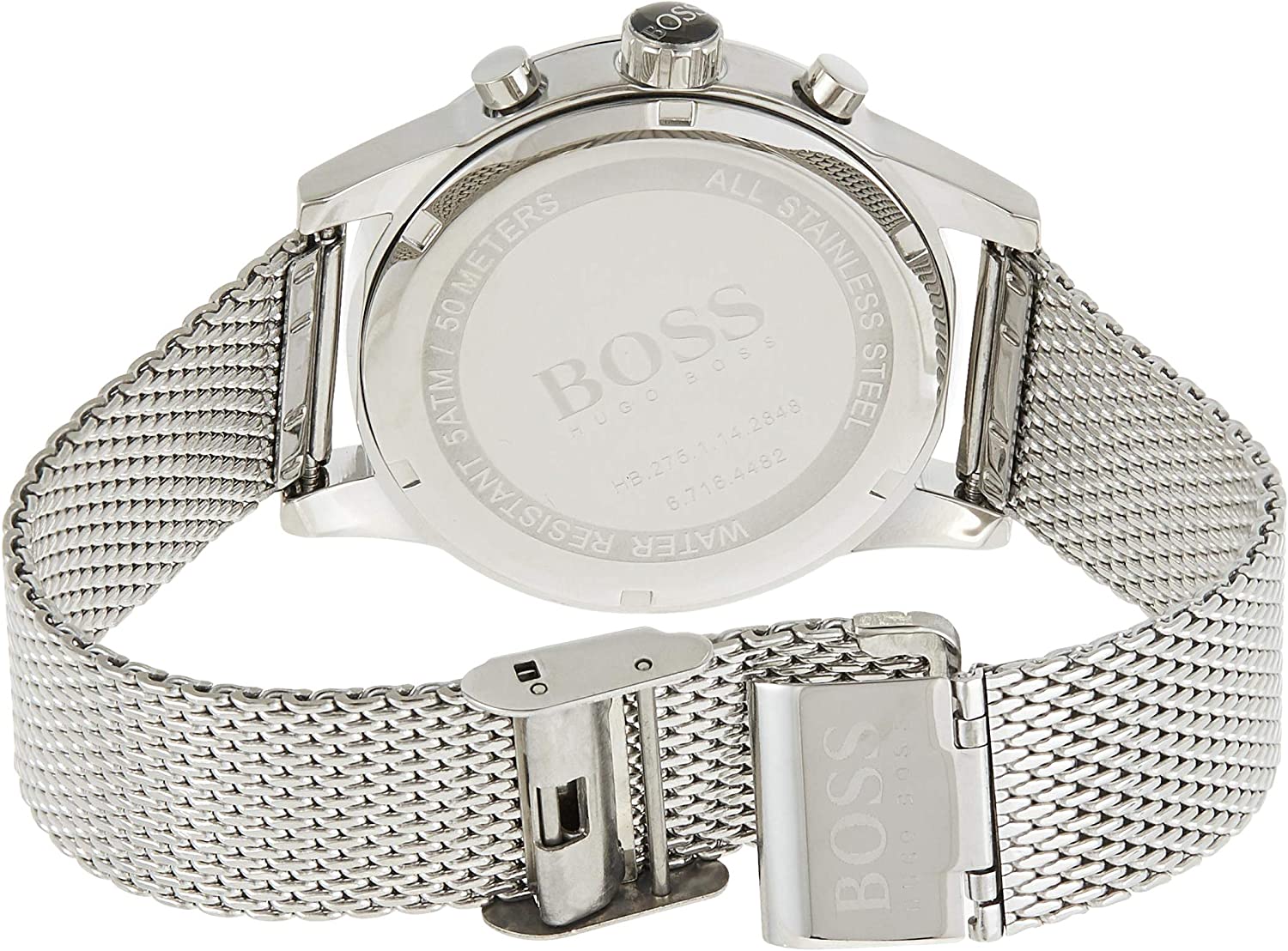 ĐỒNG HỒ ĐEO TAY NAM HUGO BOSS 1513441 MENS JET STAINLESS STEEL BLUE DIAL MESH STRAP CHRONOGRAPH WATCH 19