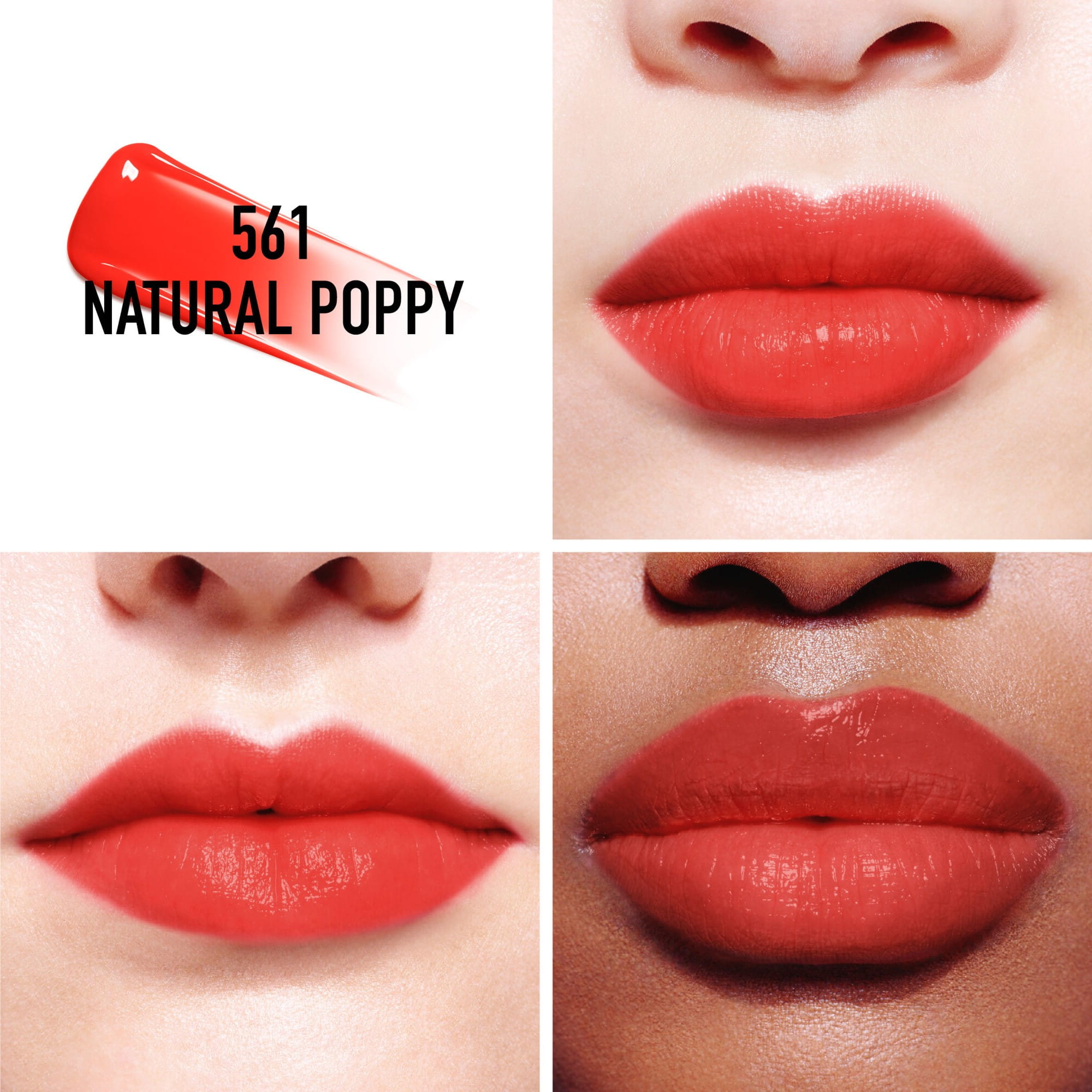 Son môi Dior Addict Lip Tint 561 Natural Poppy Màu Đỏ Cam 3