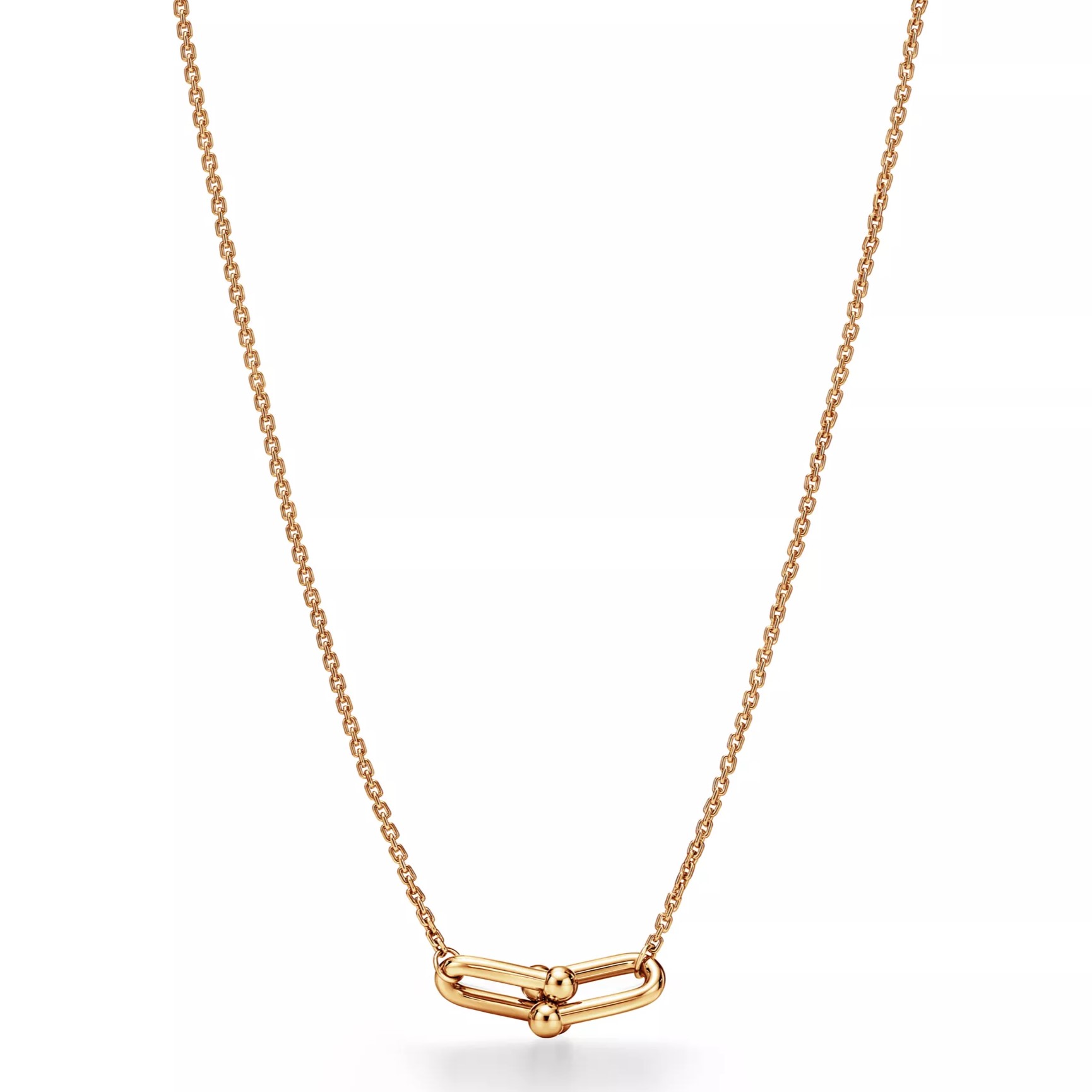 Dây chuyền nữ Tiffany HardWear Small Double Link Pendant in Yellow Gold 4