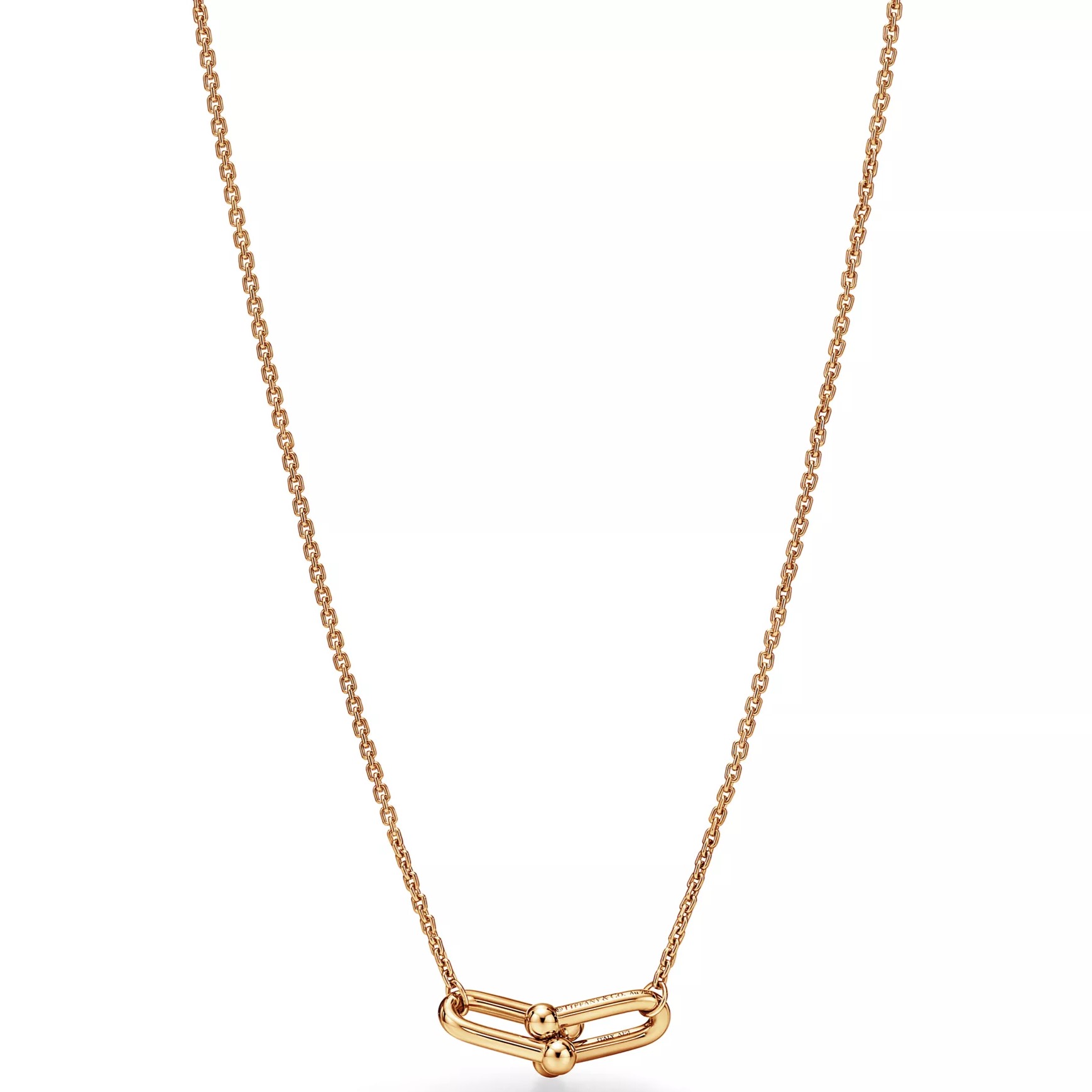 Dây chuyền nữ Tiffany HardWear Small Double Link Pendant in Yellow Gold 5